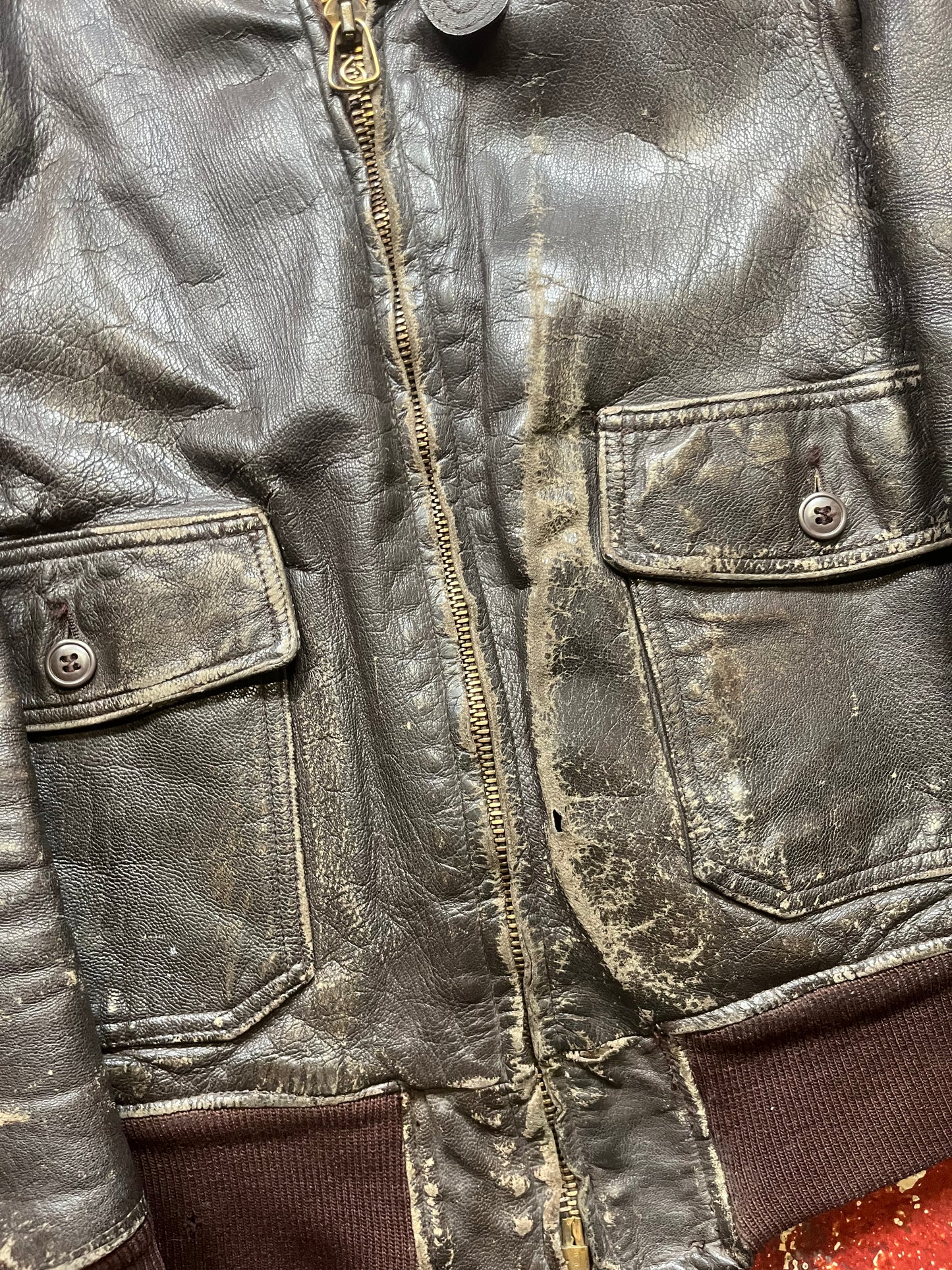 50s/60s G1 Leather Bomber Jacket