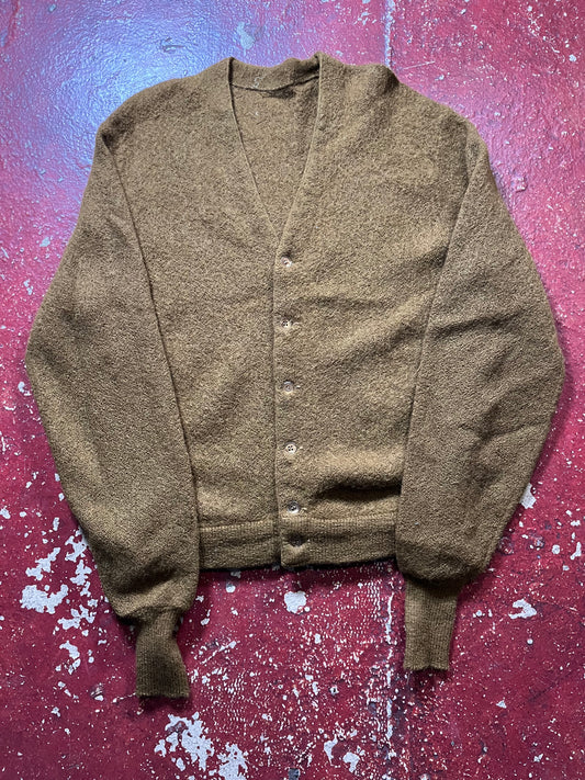 60s Brown Mohair Cardigan