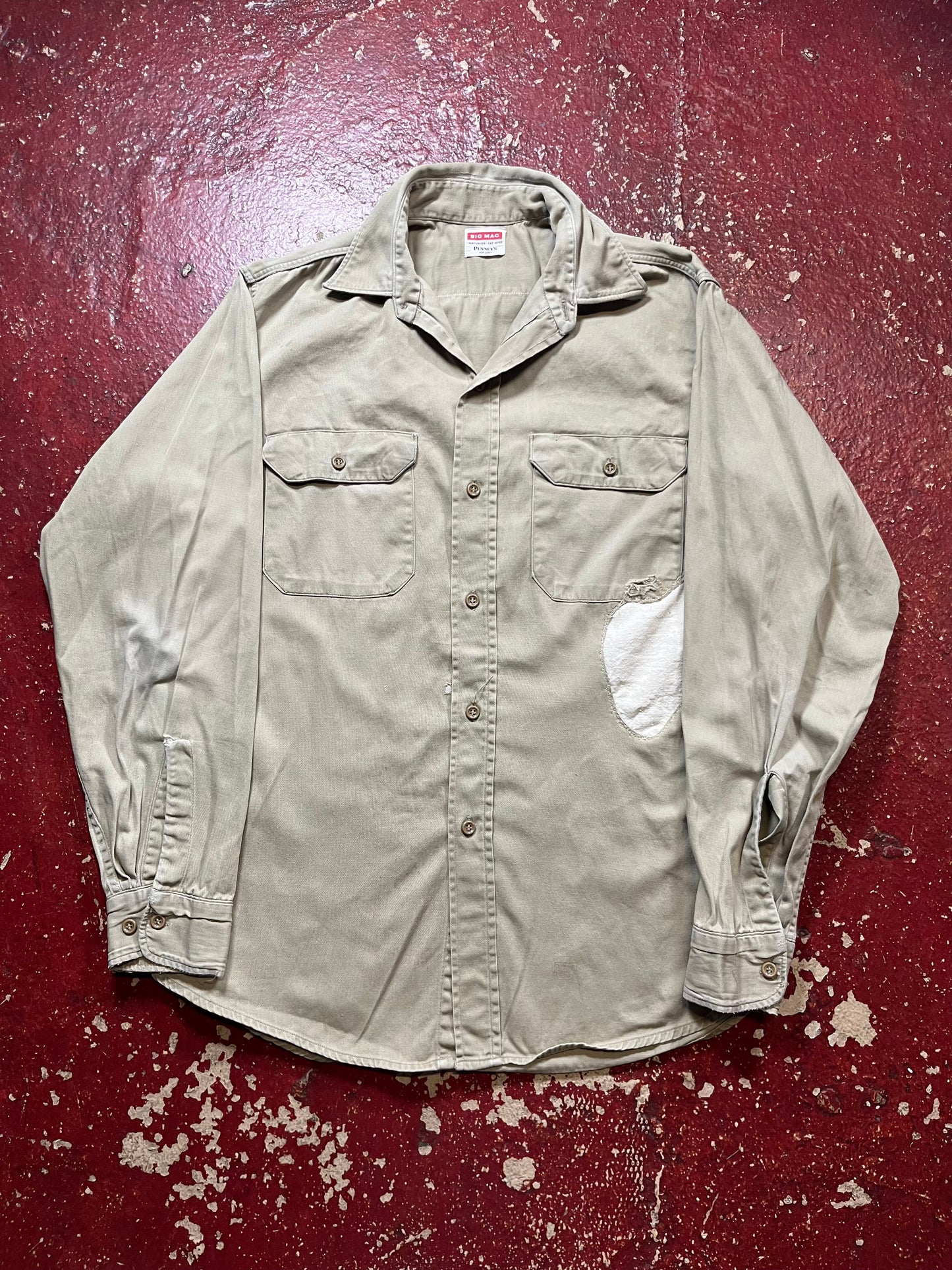 50s Penneys Big Mac Khaki Long Sleeve Shirt