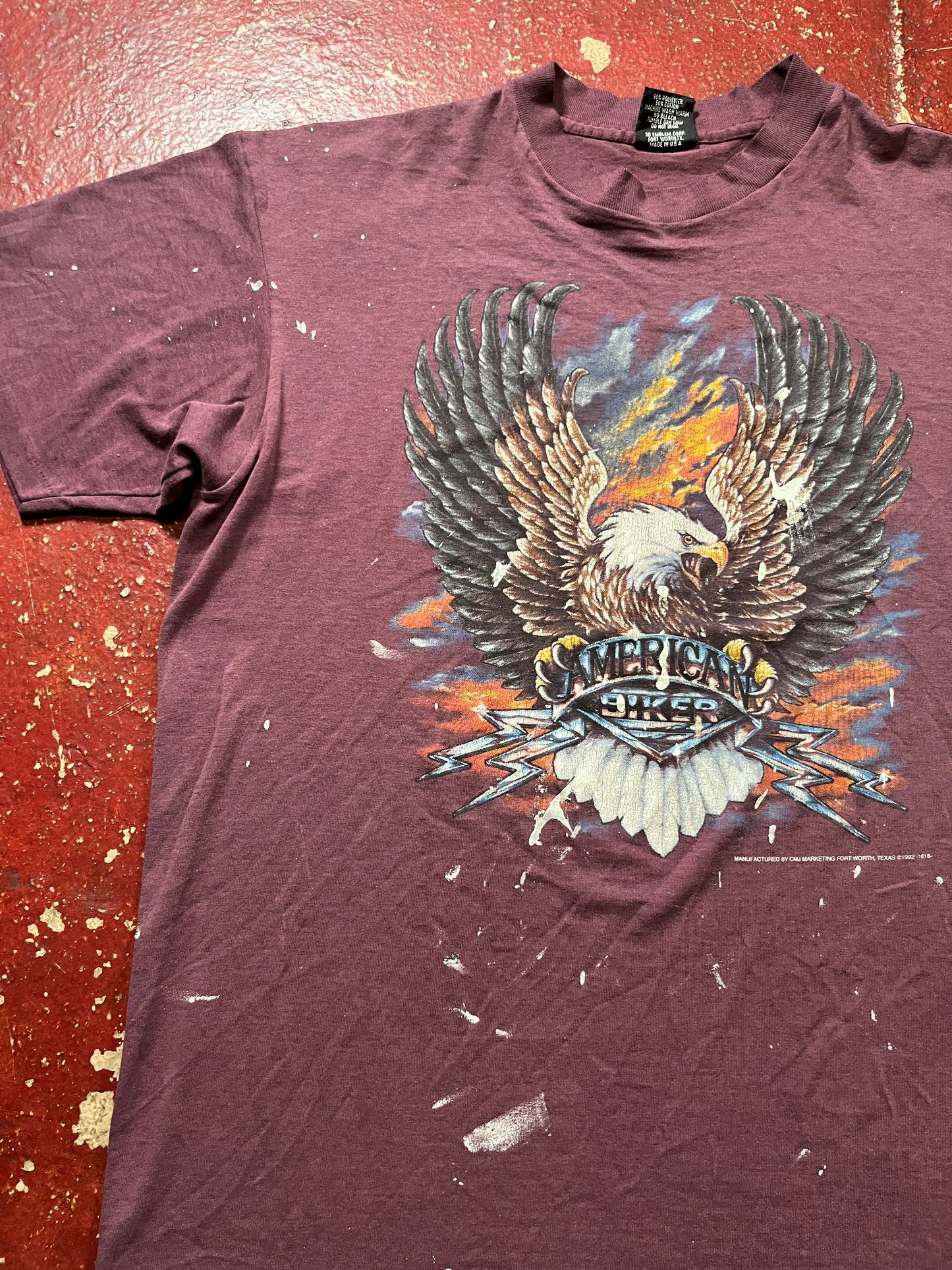 1992 3D Emblem “American Biker” Tee