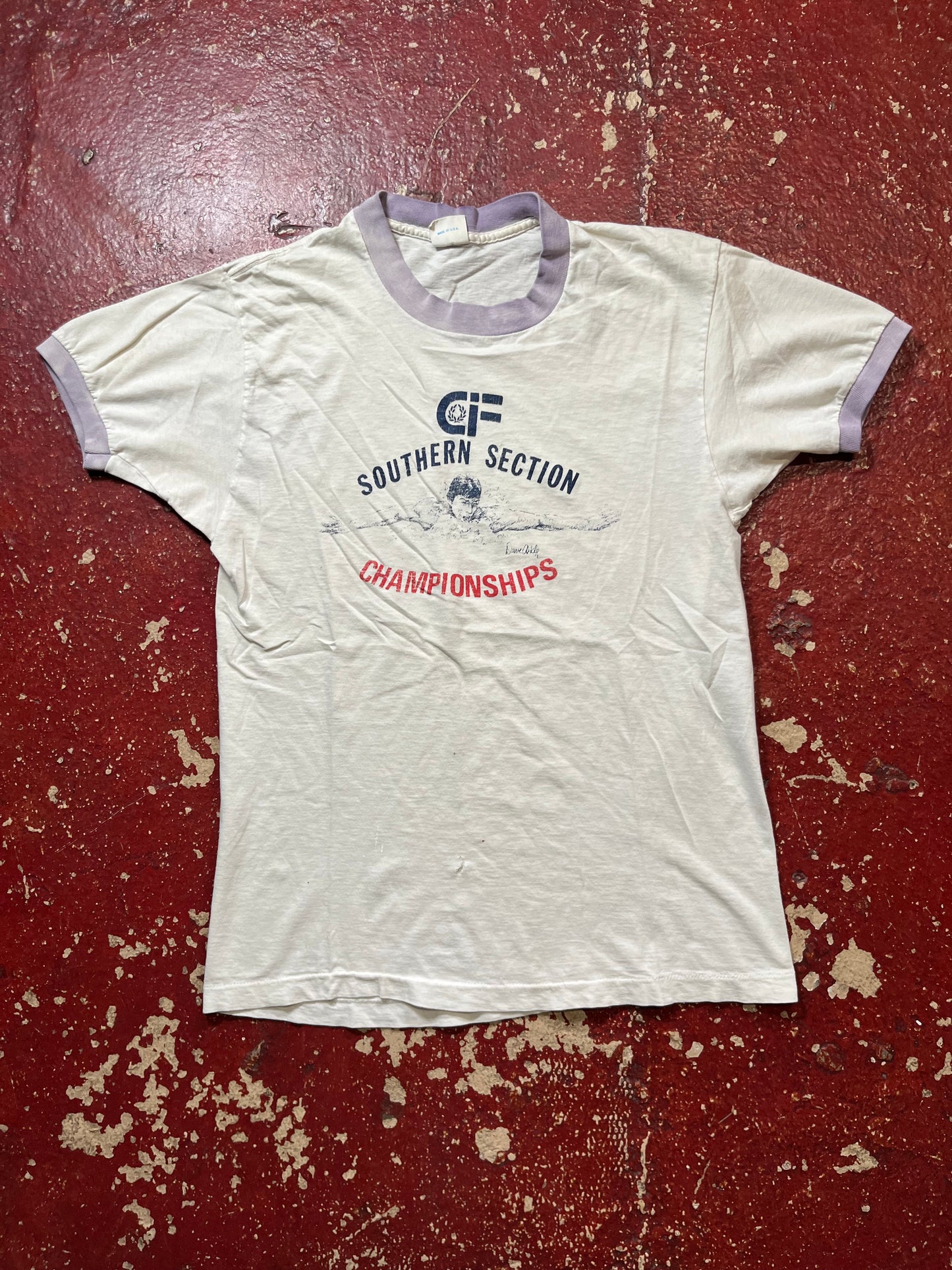 70s/80s Southern Section Swimming Ringer Tee