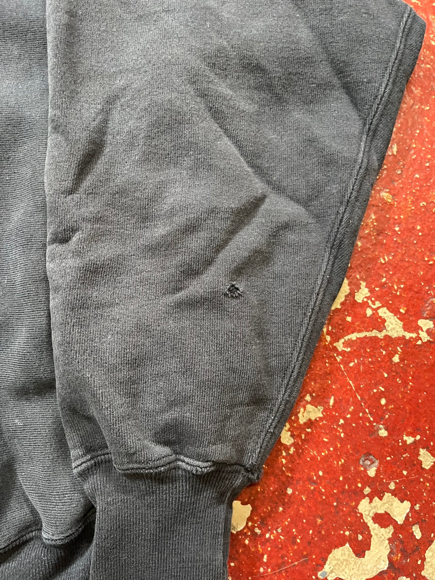 90s Champion Reverse Weave Logo Black Crewneck
