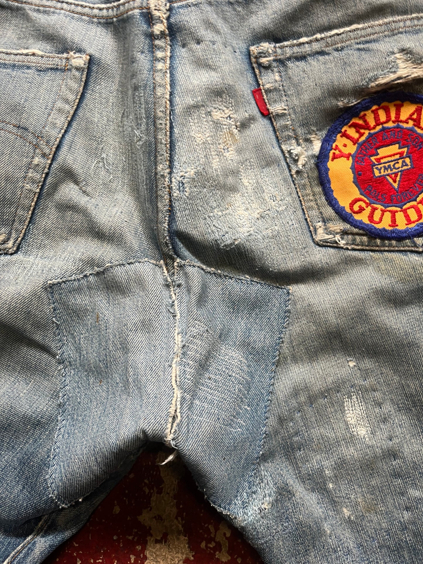 70s Levis 501s Patchwork Jeans