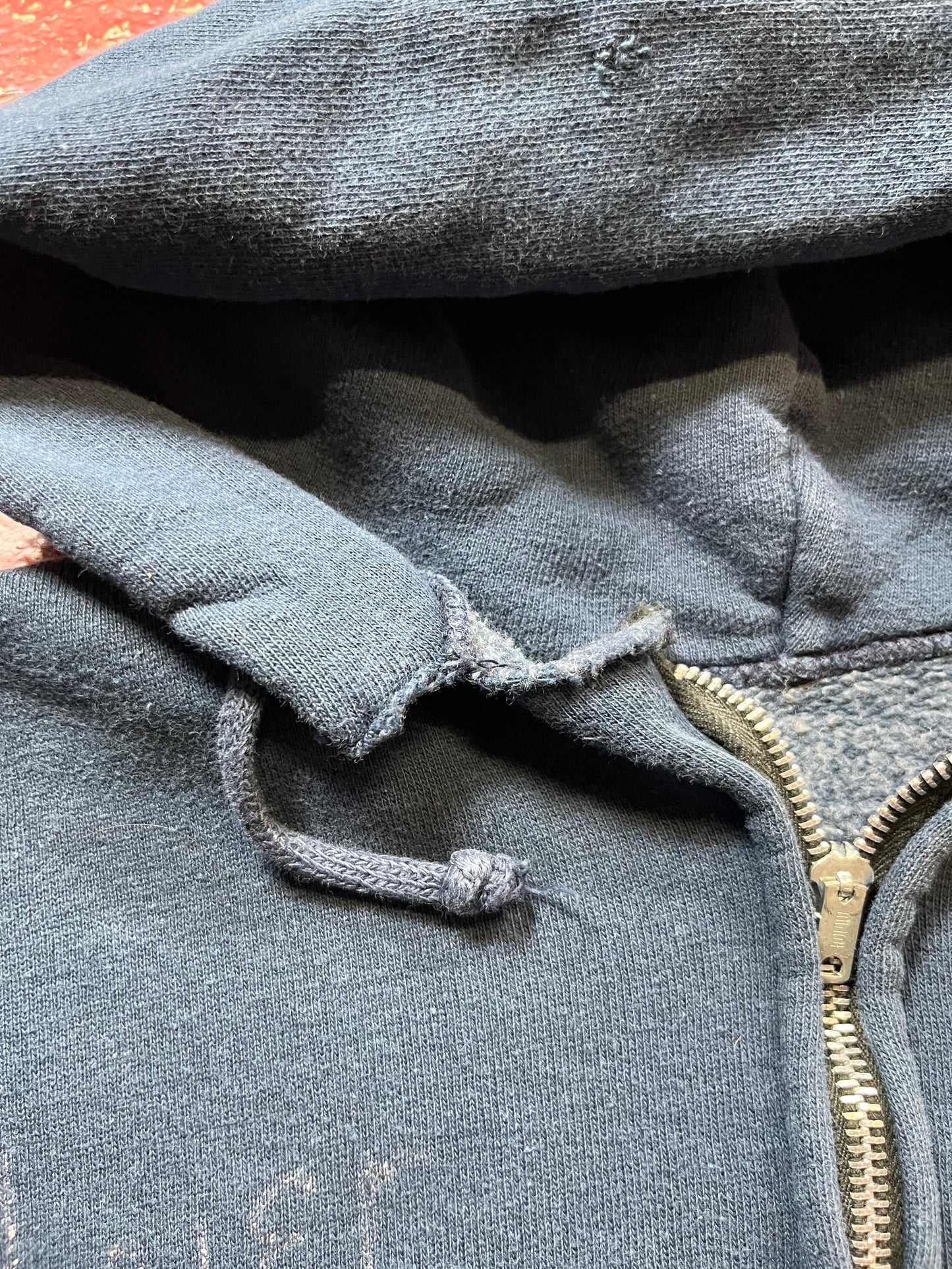 70s Blue Zip Up Hoodie