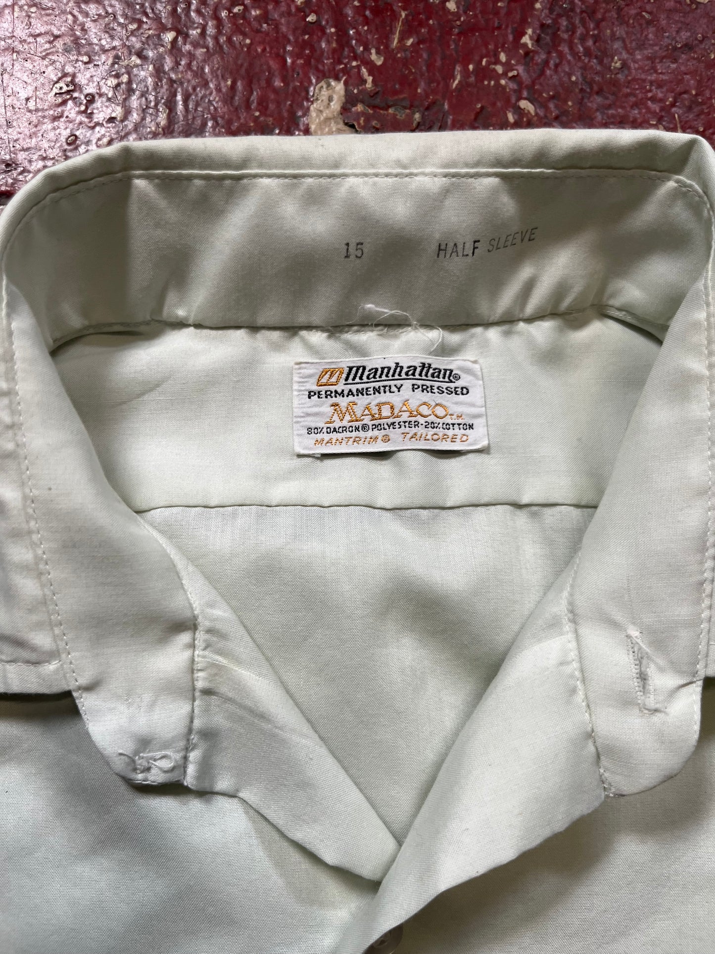 70s Manhattan Green Short Sleeve Button Up Shirt