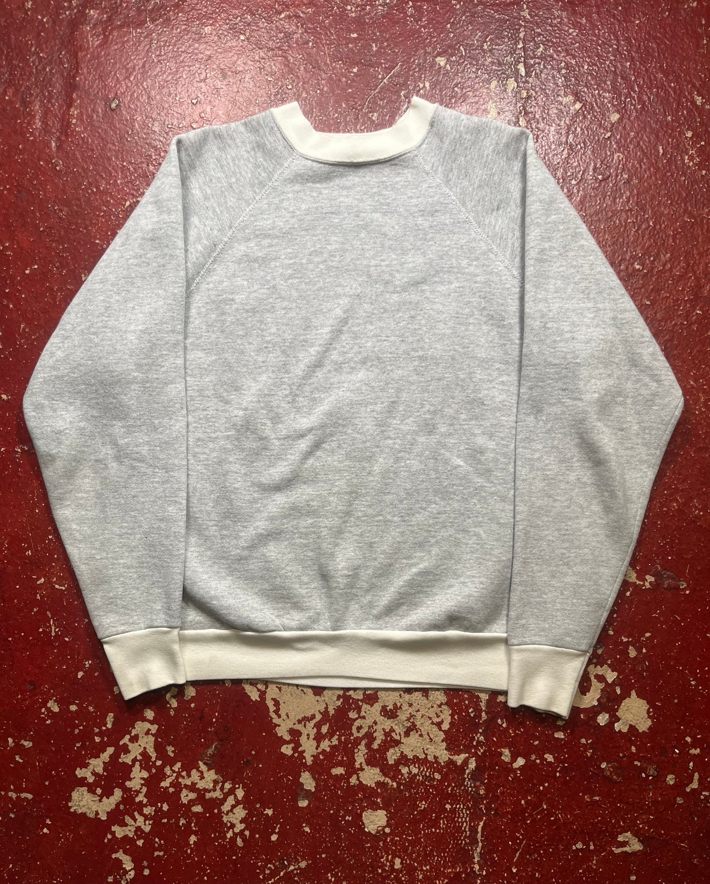 70s Grey & White Two Tone Crewneck