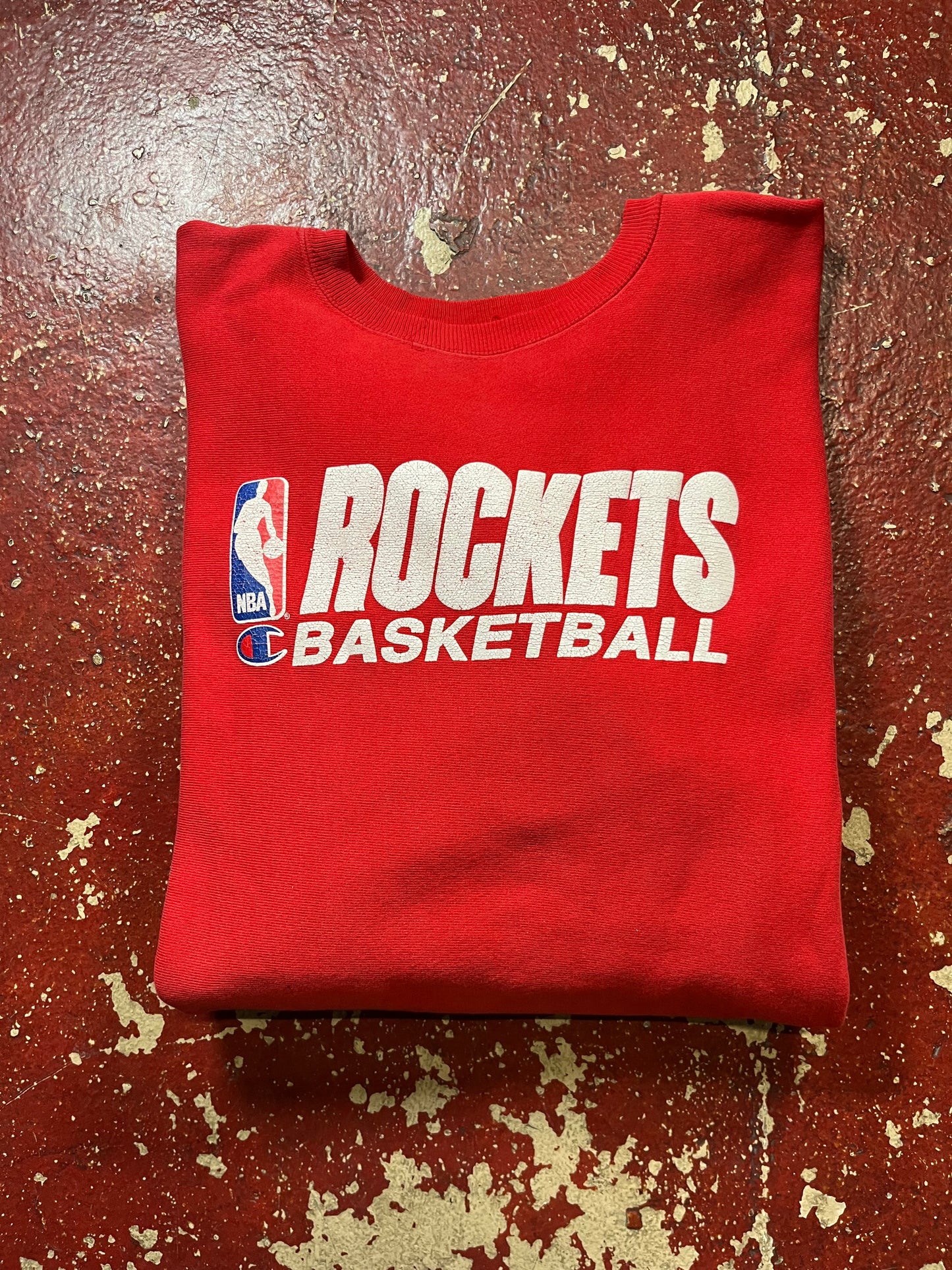 90s Champion Reverse Weave Houston Rockets Crewneck