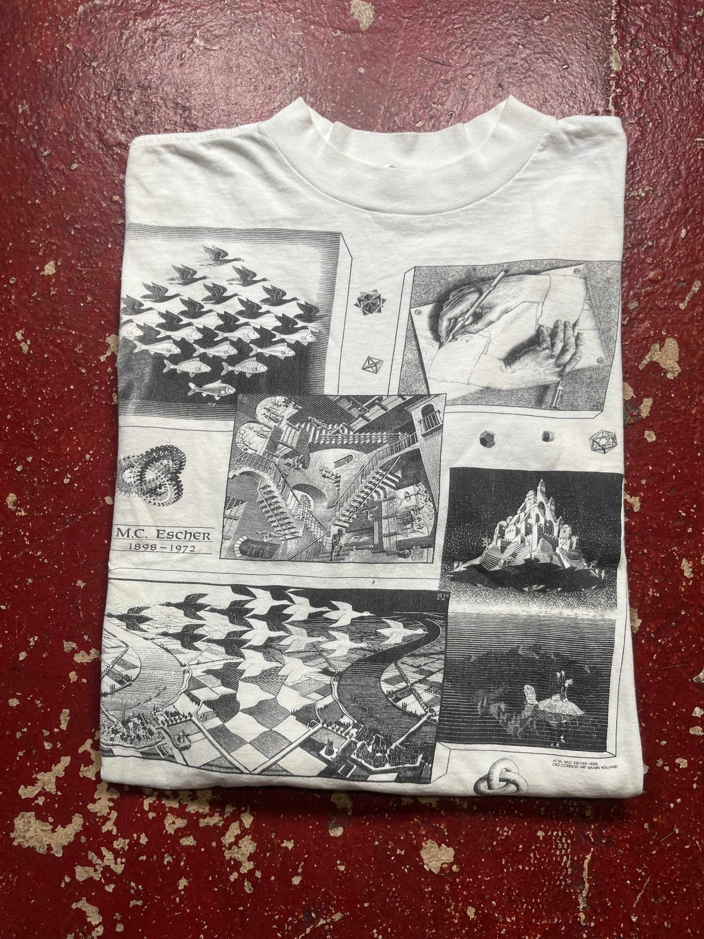 90s Mc Escher AOP Long Sleeve Shirt