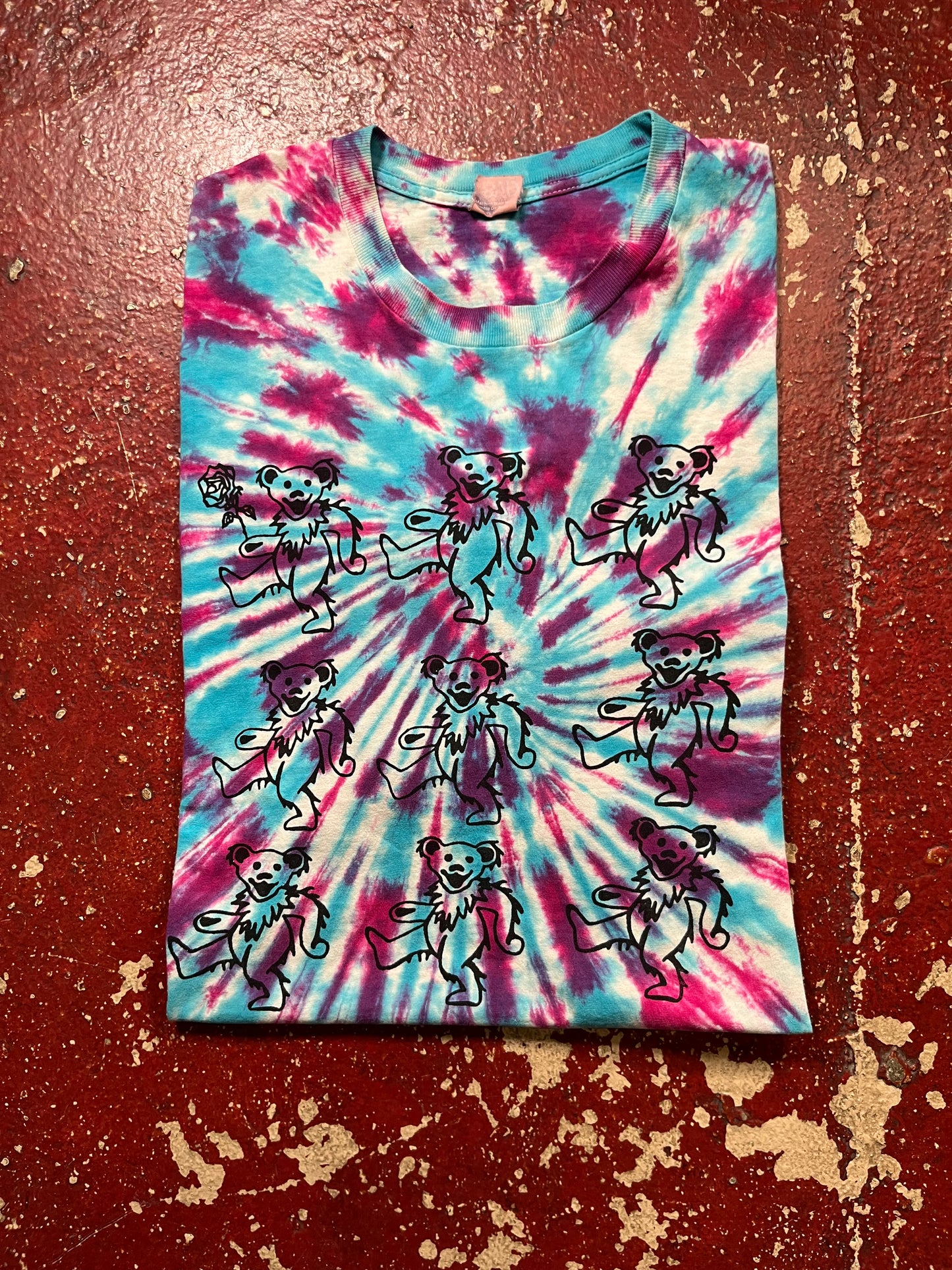 80s/90s Grateful Dead Bears Tye Dye Tee
