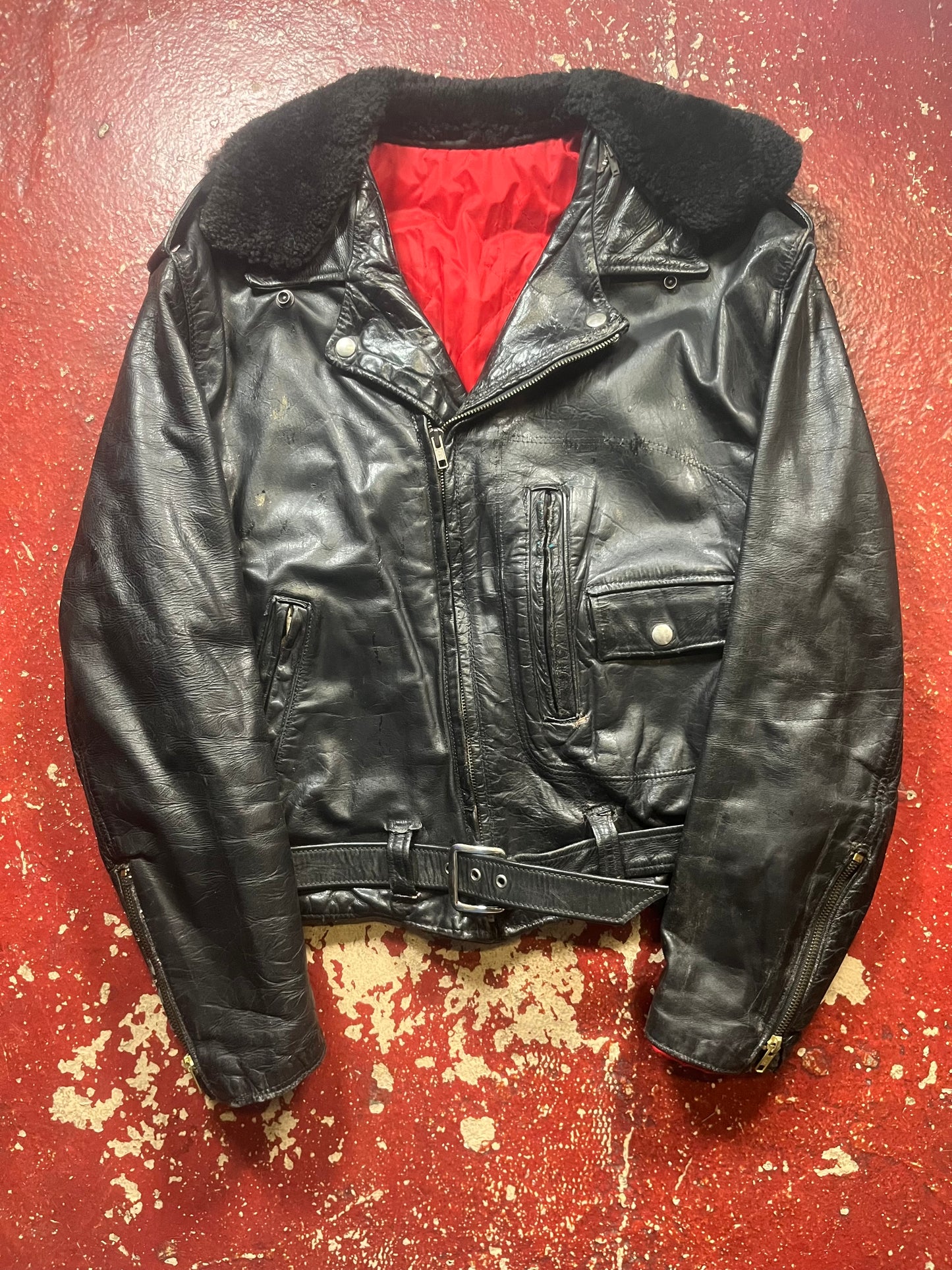 50s D Pocket Leather Jacket