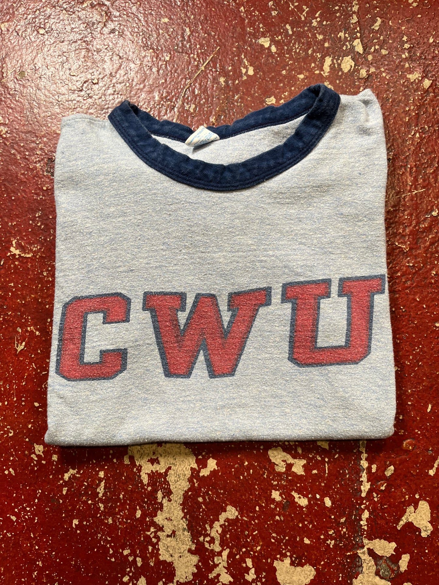 70s Champion CWU Terry Cloth Ringer Tee