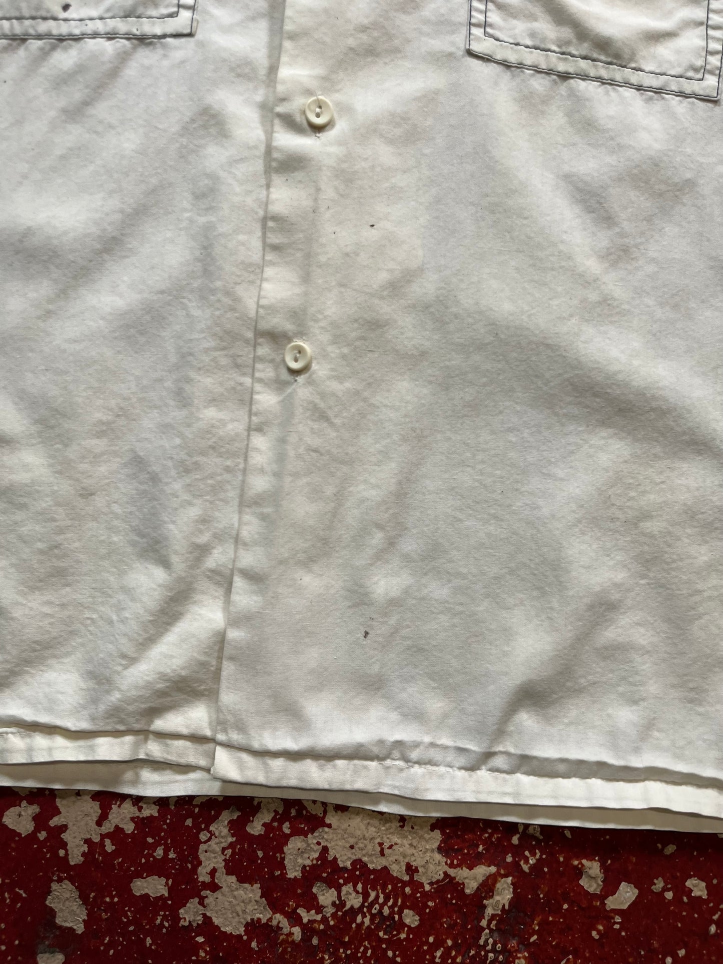 70s/80s British Imperial White Short Sleeve Shirt