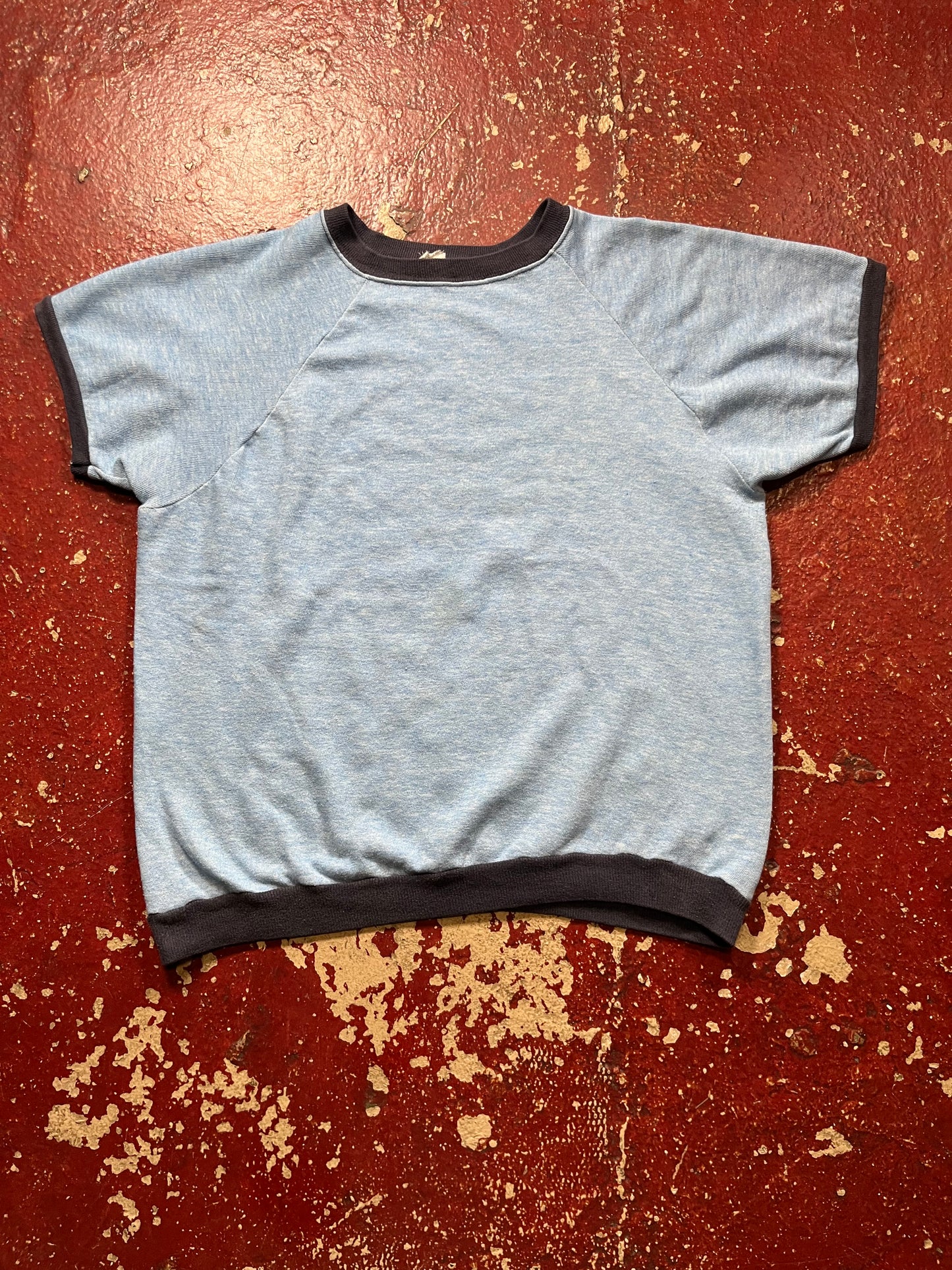 70s Blue Short Sleeve Crewneck