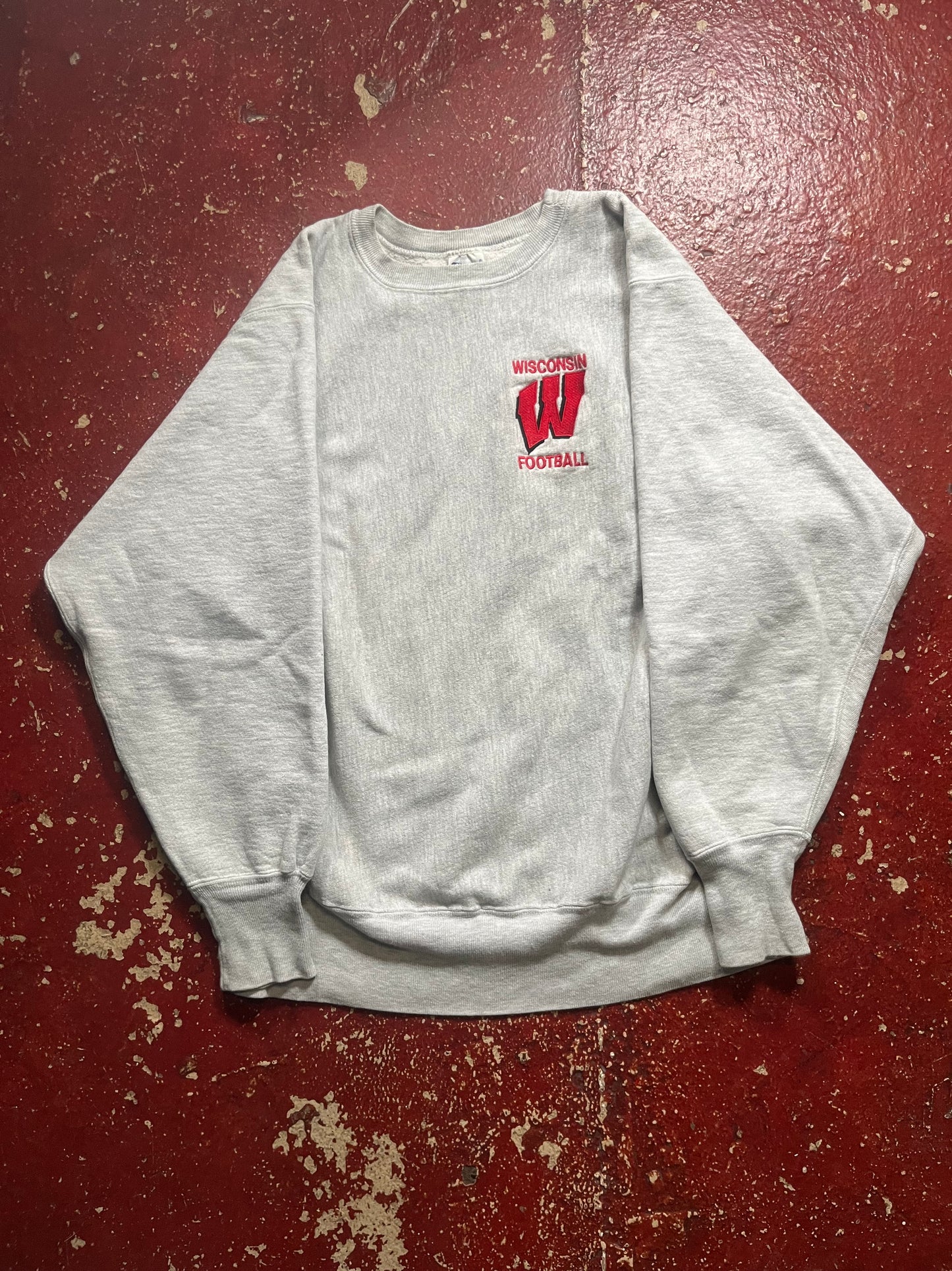 90s Champion Reverse Weave Wisconsin Football Crewneck