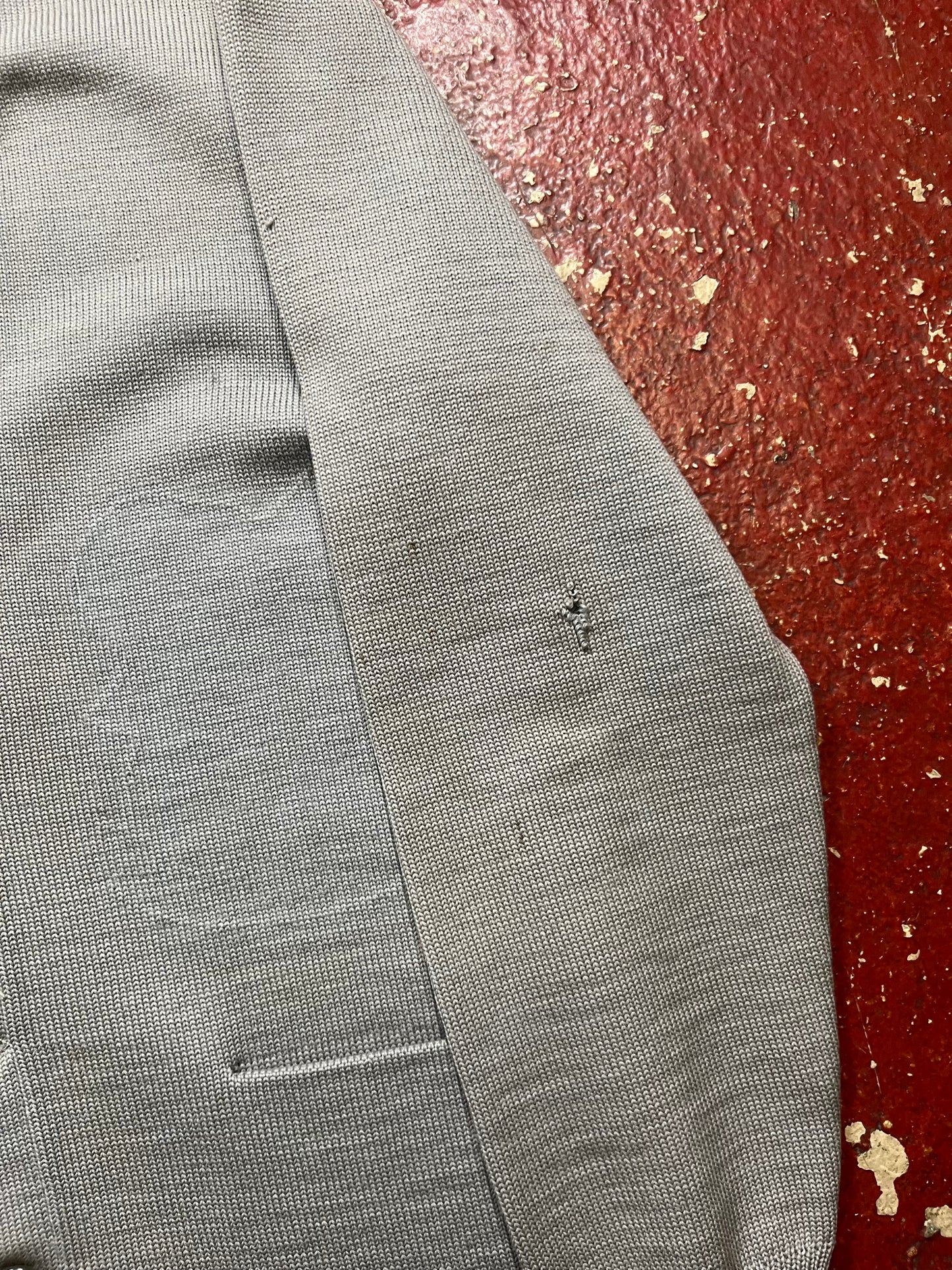 50s/60s Cache Knits Grey Wool Cardigan