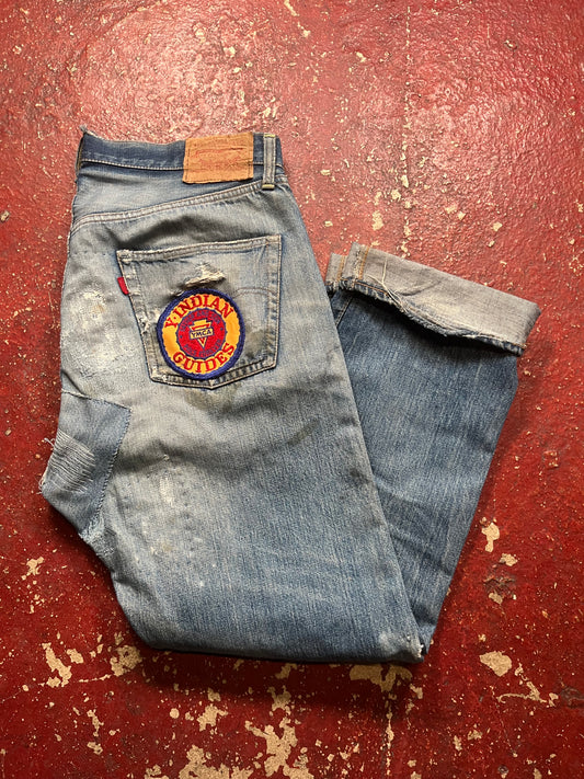 70s Levis 501s Patchwork Jeans