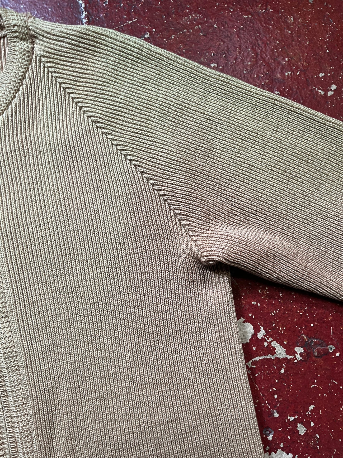 50s/60s Kaso Knit Full Zip Brown Sweater