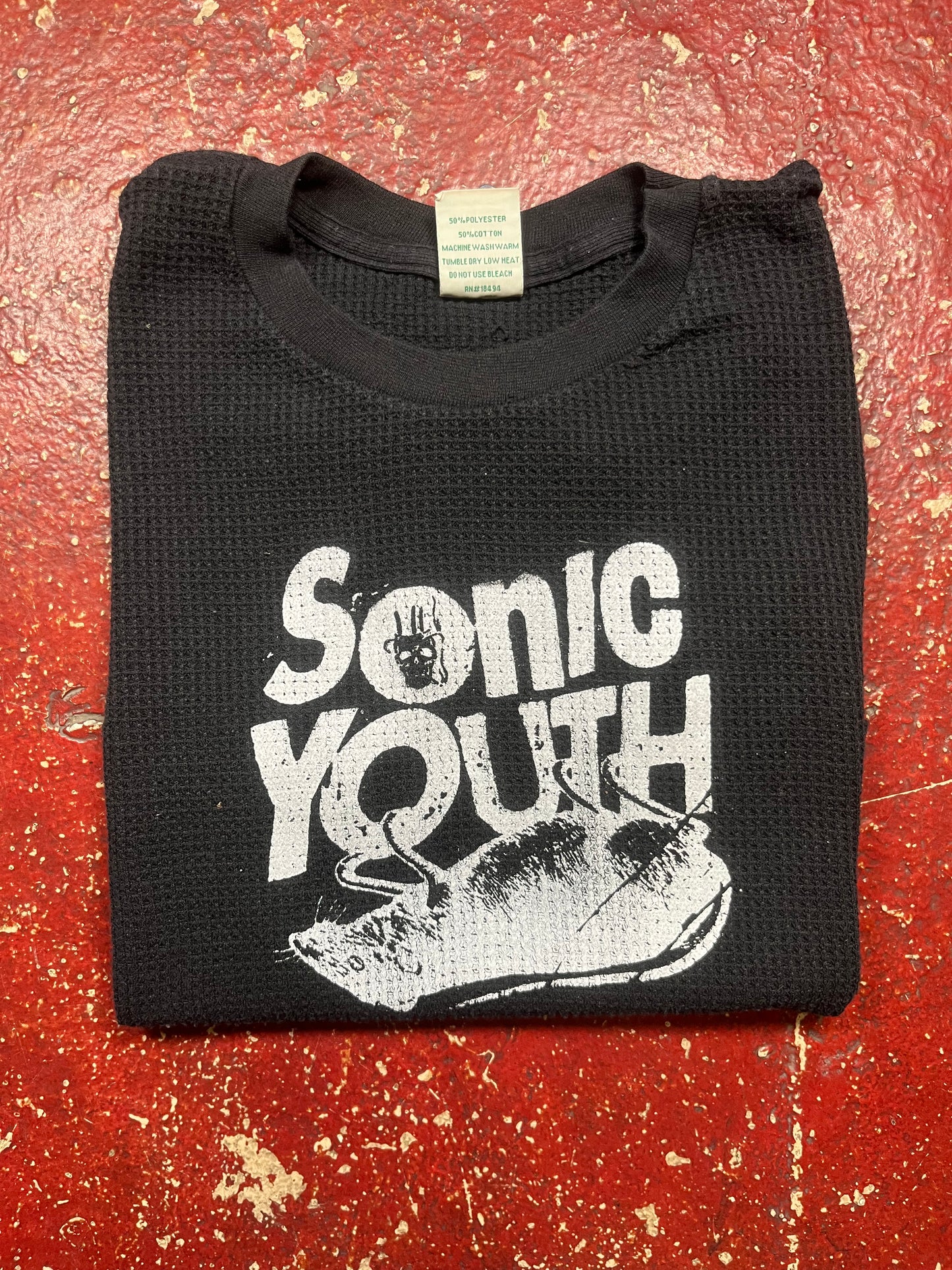 90s/00s Sonic Youth Thermal Cropped Shirt