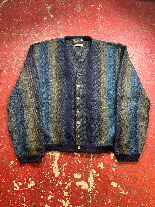 60s Blue Mohair Cardigan (25% Mohair)