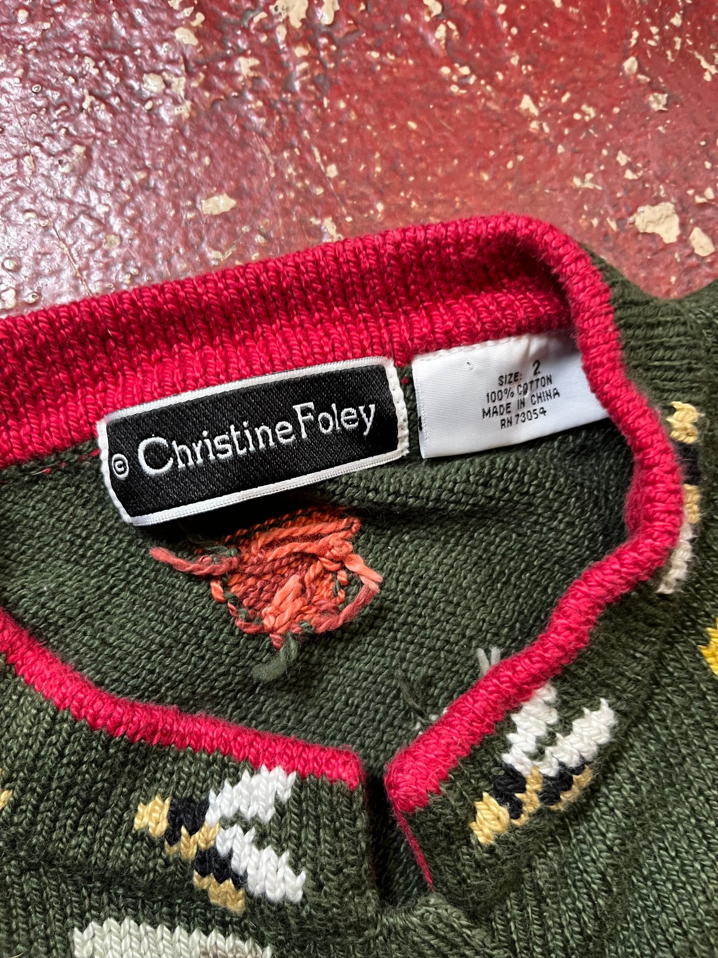 90s Christine Foley Gardening Cardigan