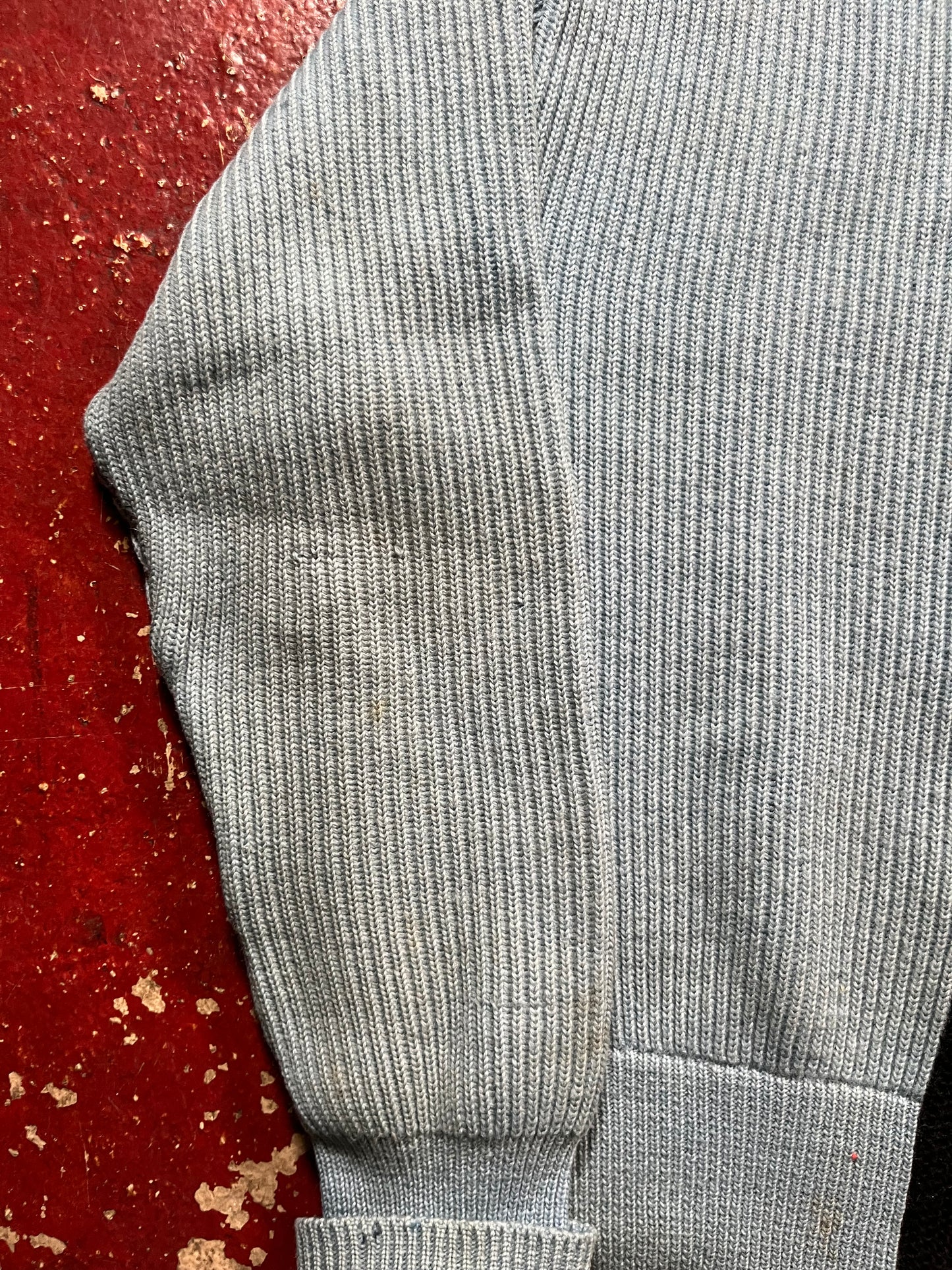 50s Ubermeyer Blue Full Zip Sweater