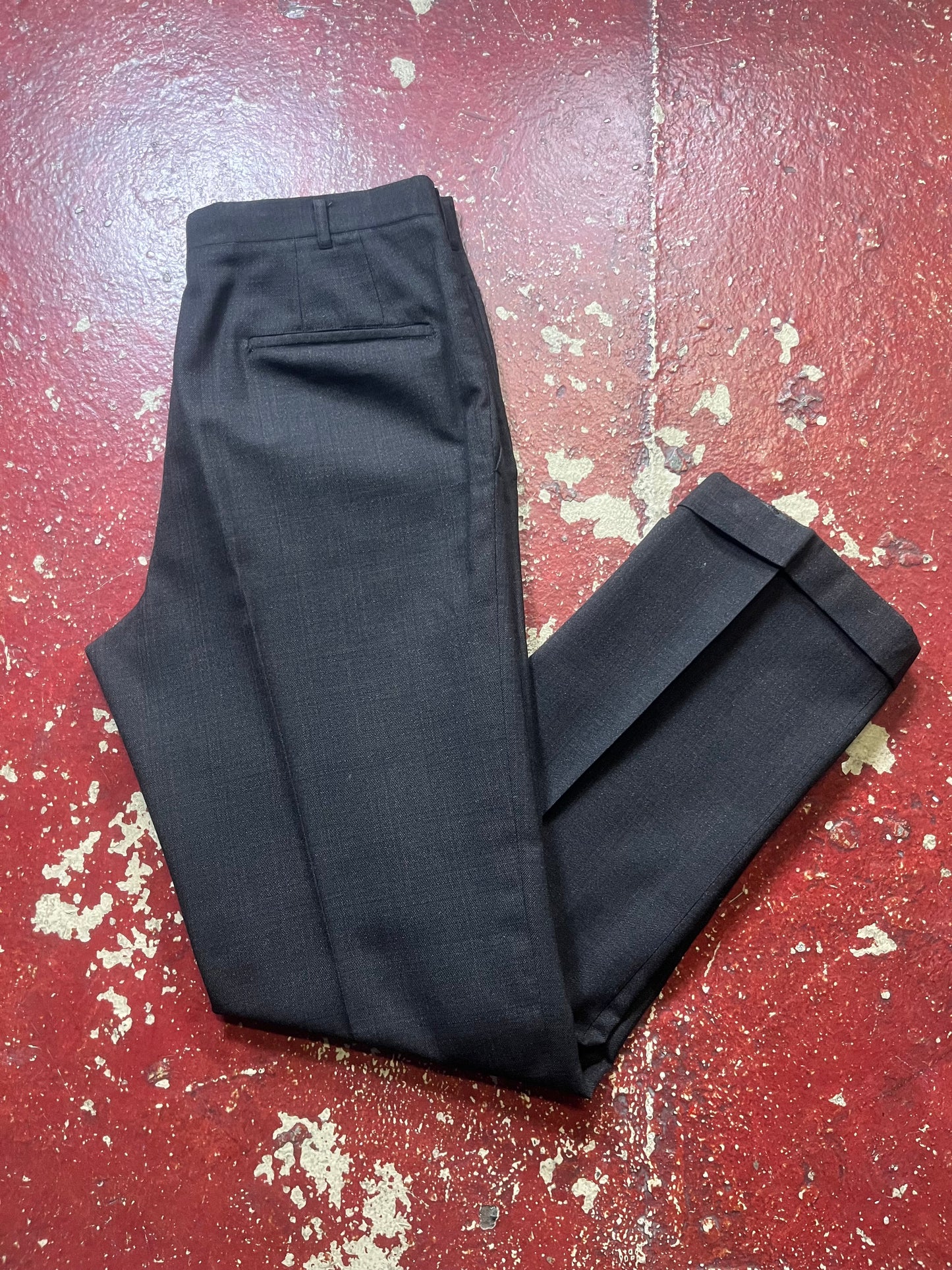 50s Drop Loop Split Back Brown Pants