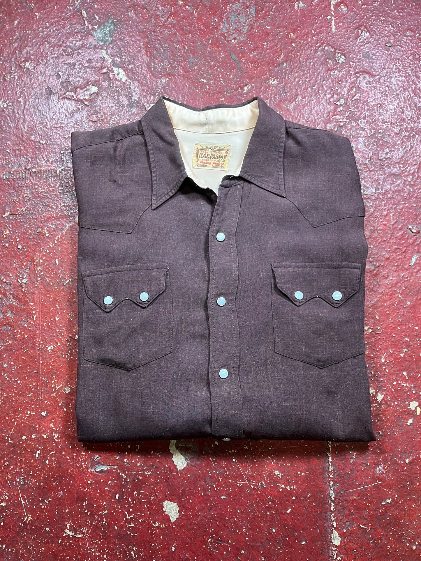 1950s Rayon Karma Western Shirt