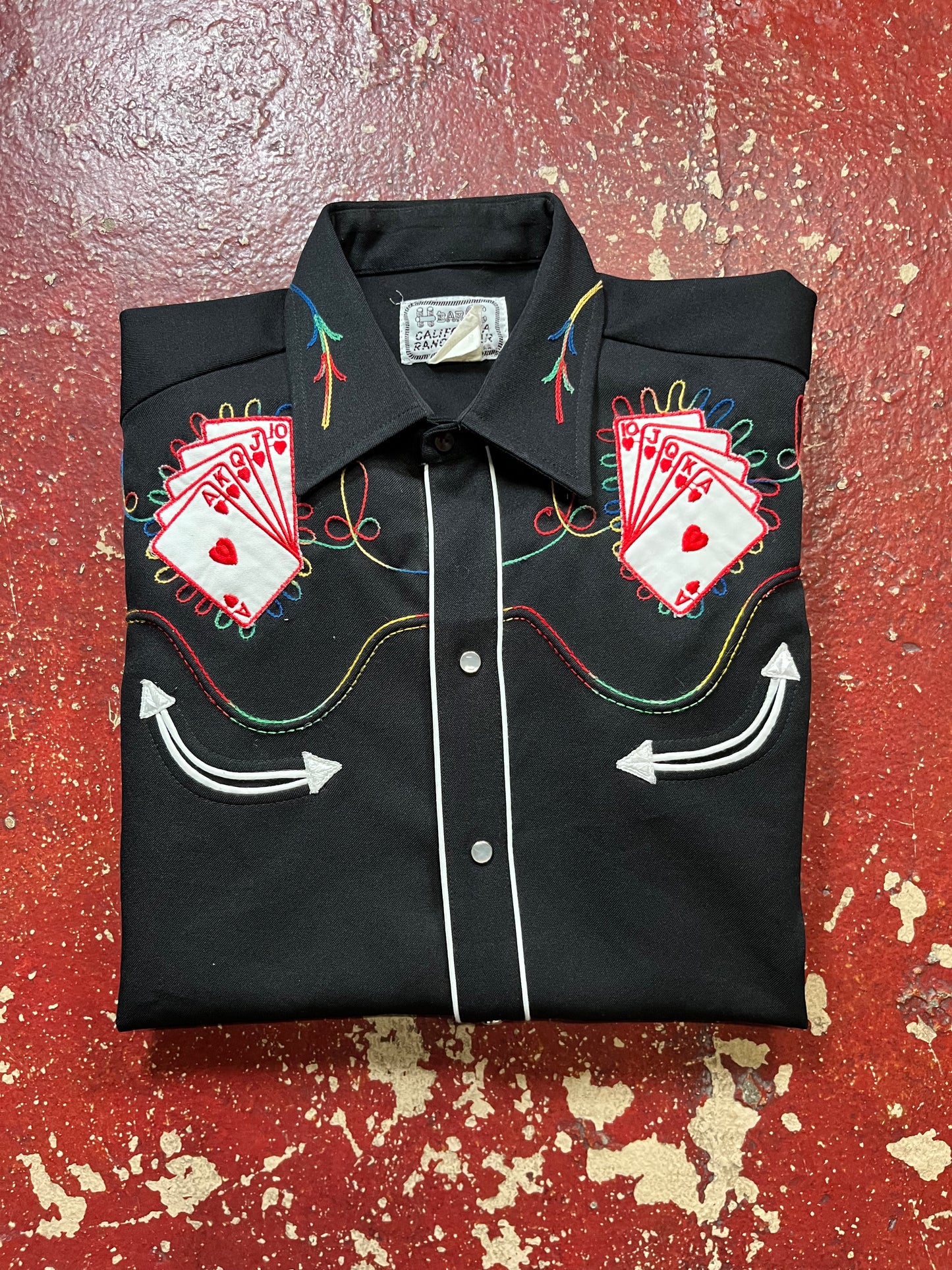 70s/80s HBarC Playing Cards Western Shirt