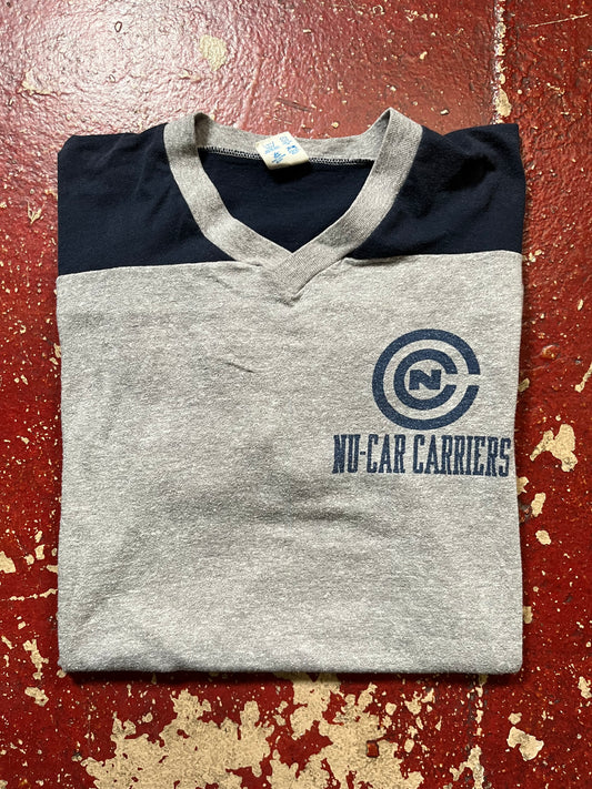 80s Champion Nu Car Carriers Vee Neck Tee