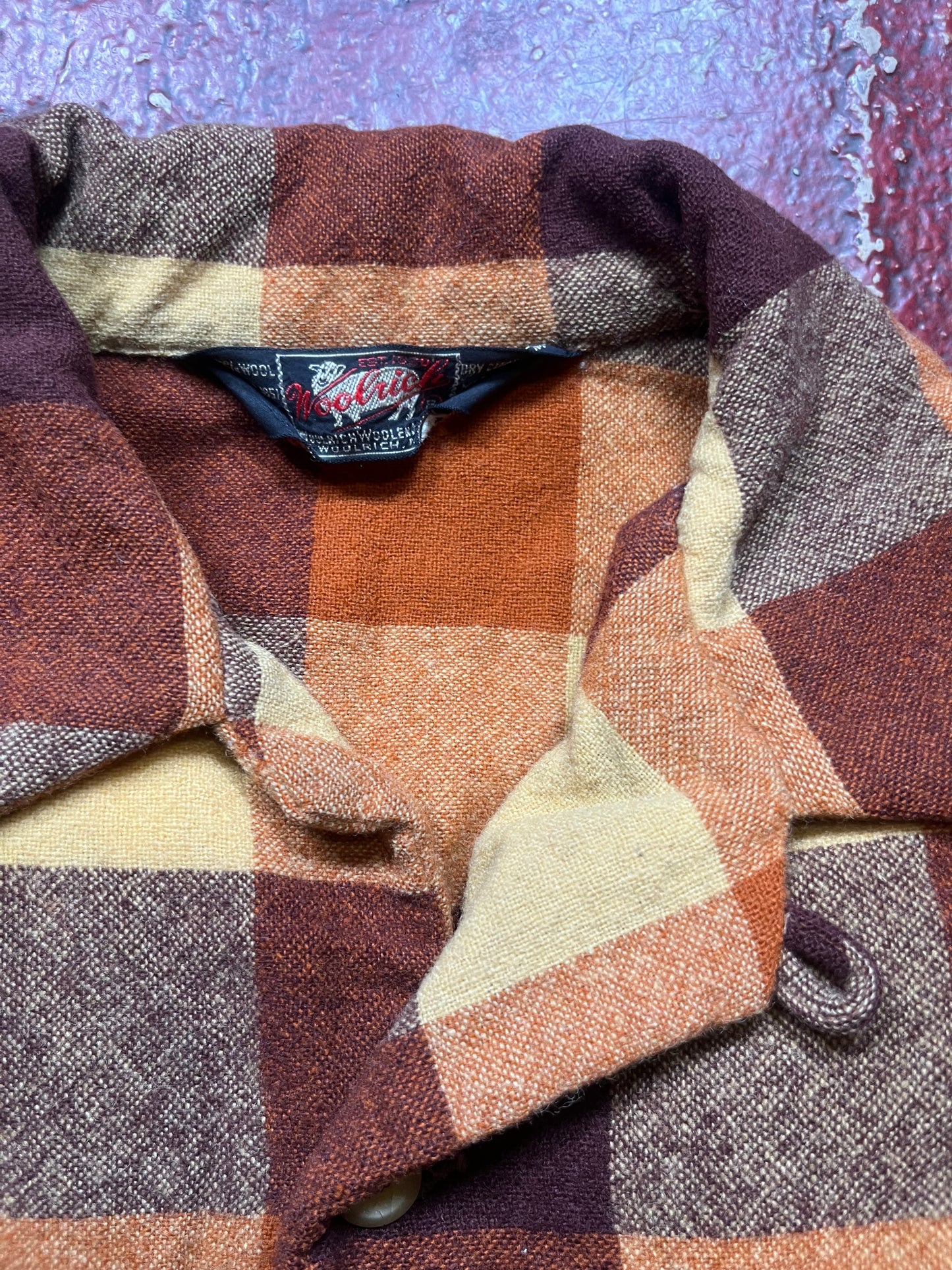 50s Woolrich Loop Collar Board Shirt