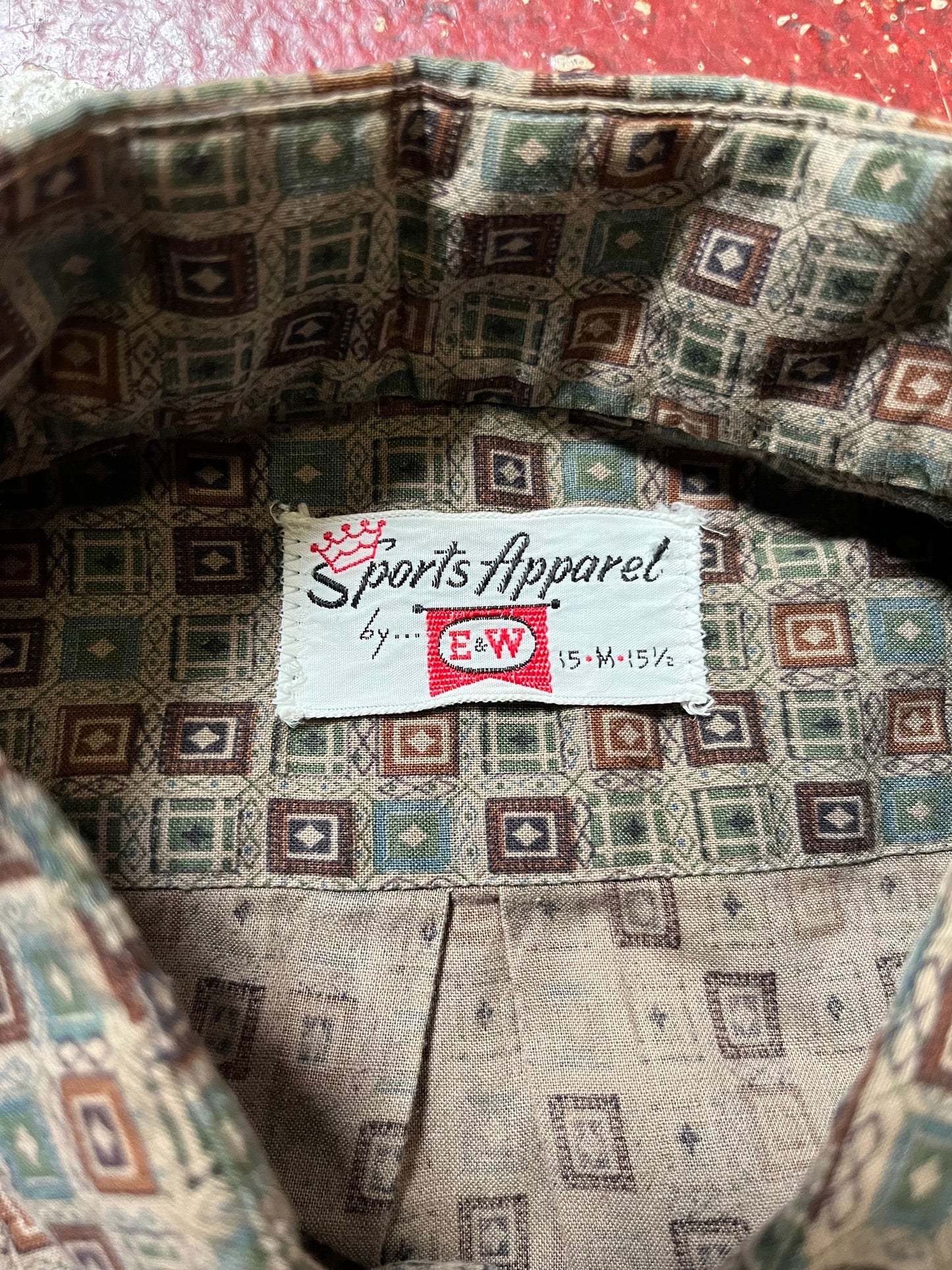 50s/60s E&W Quarter Button Long Sleeve Shirt