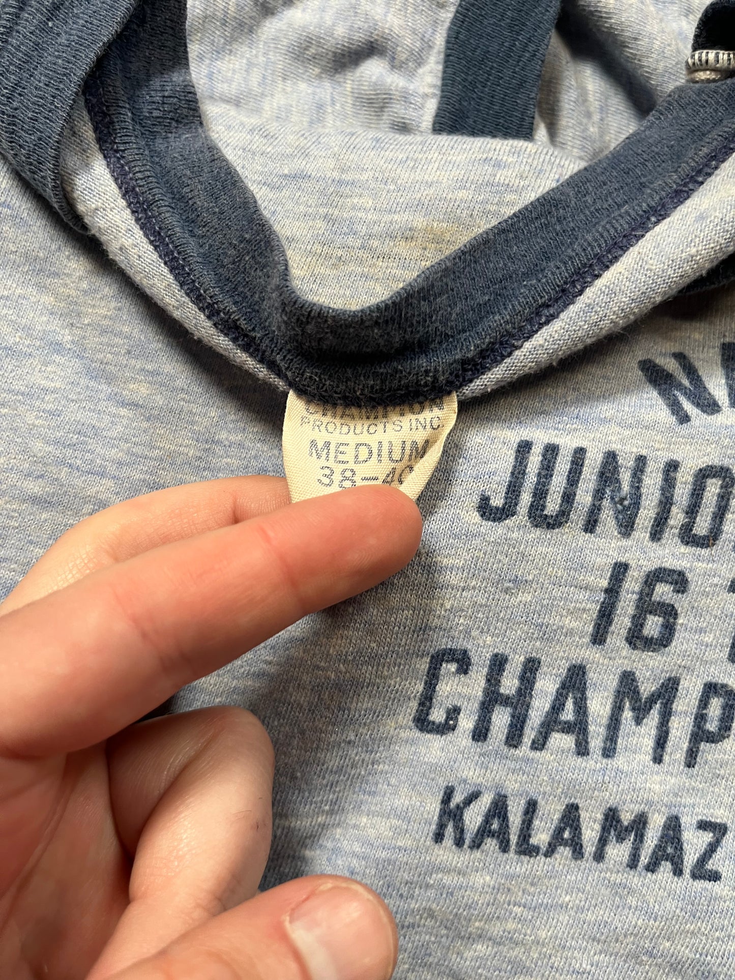 60s Champion National Junior Tennis Ringer Tee