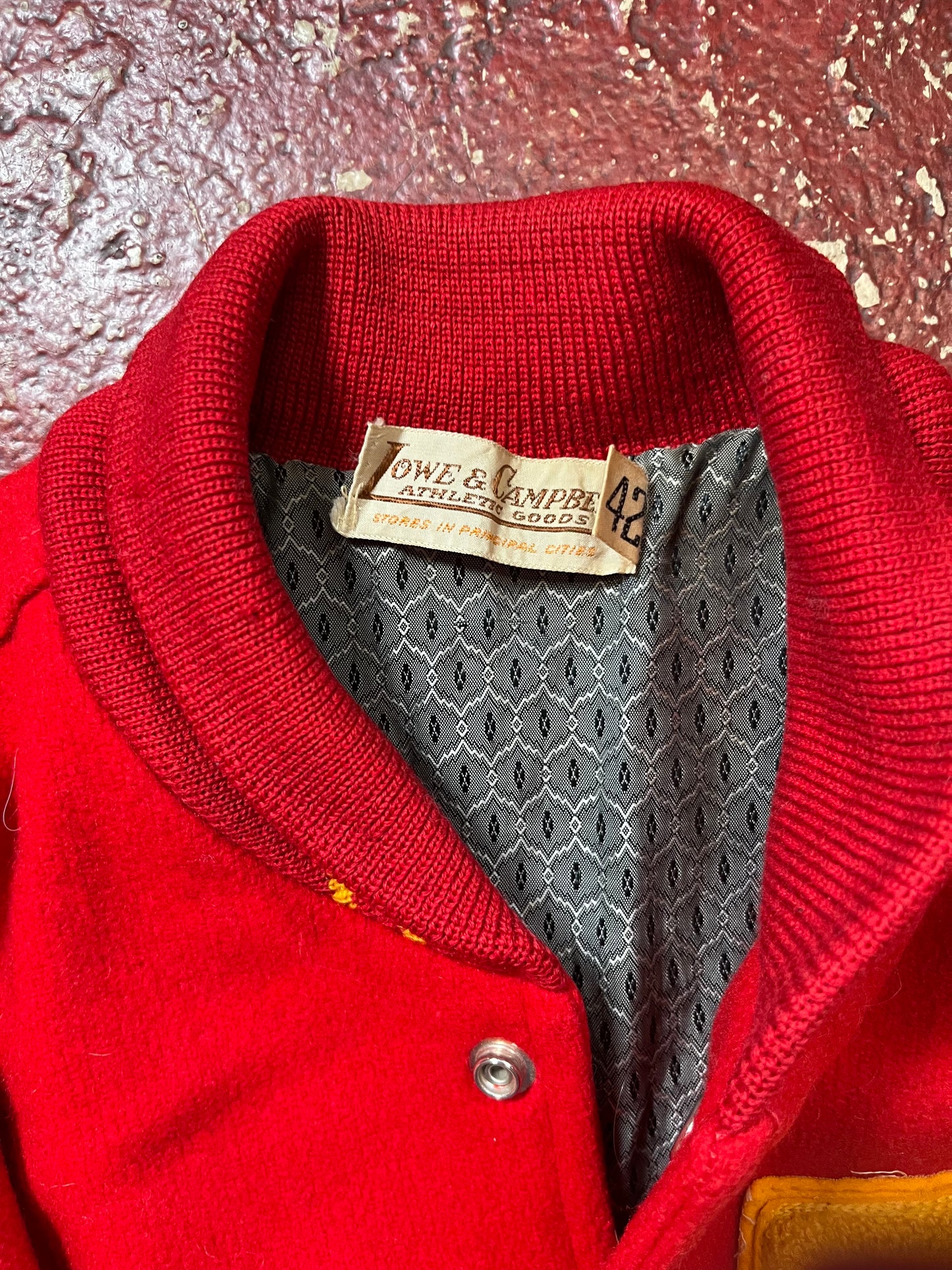 50s Lowe & Campbell D Letterman Jacket