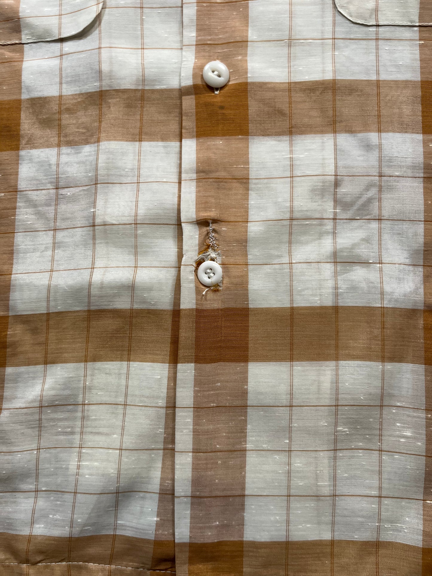 60s Mac Phergus Brown & White Fleck Short Sleeve Shirt