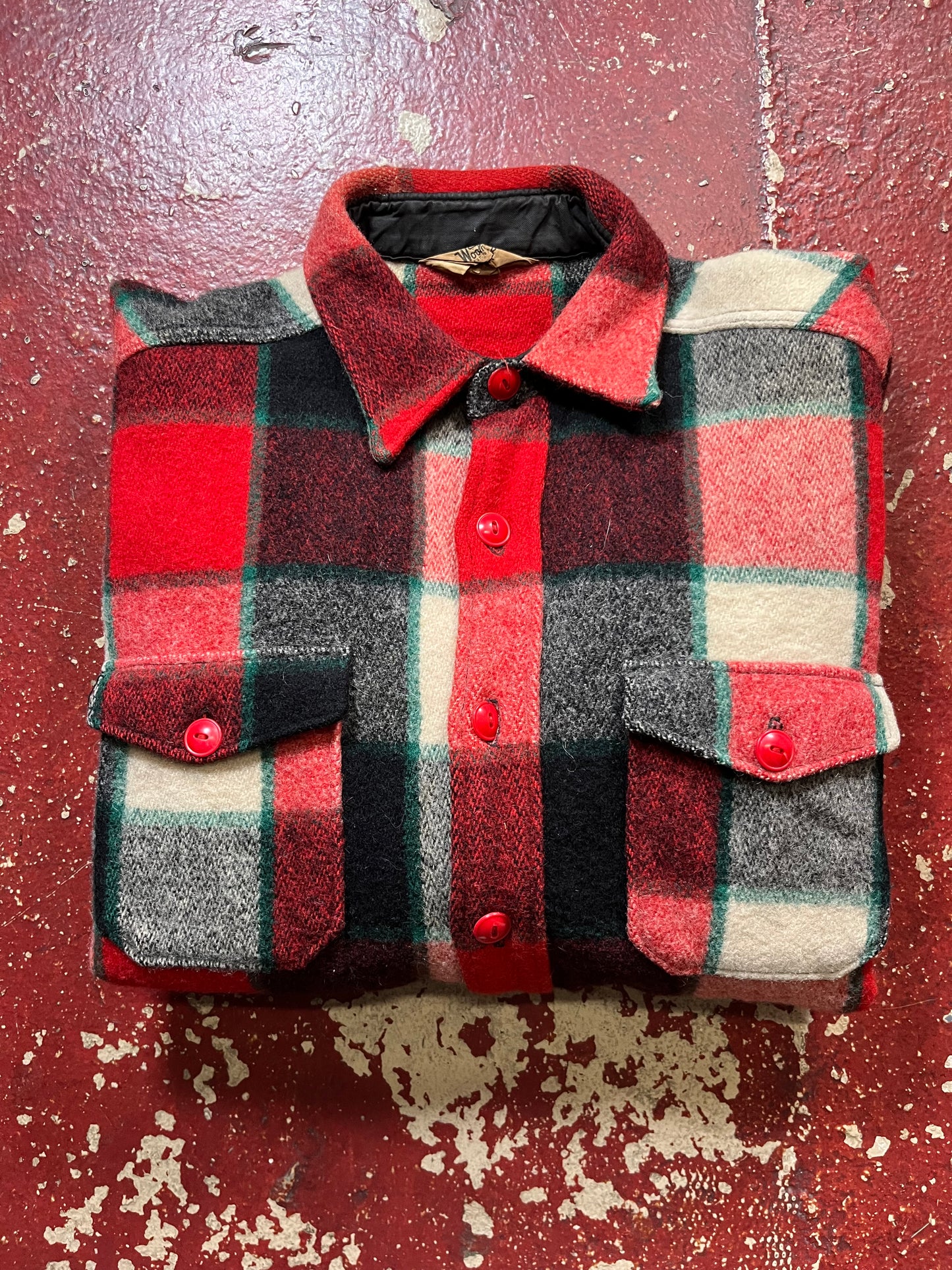 50s/60s Woolrich Red & White Flannel