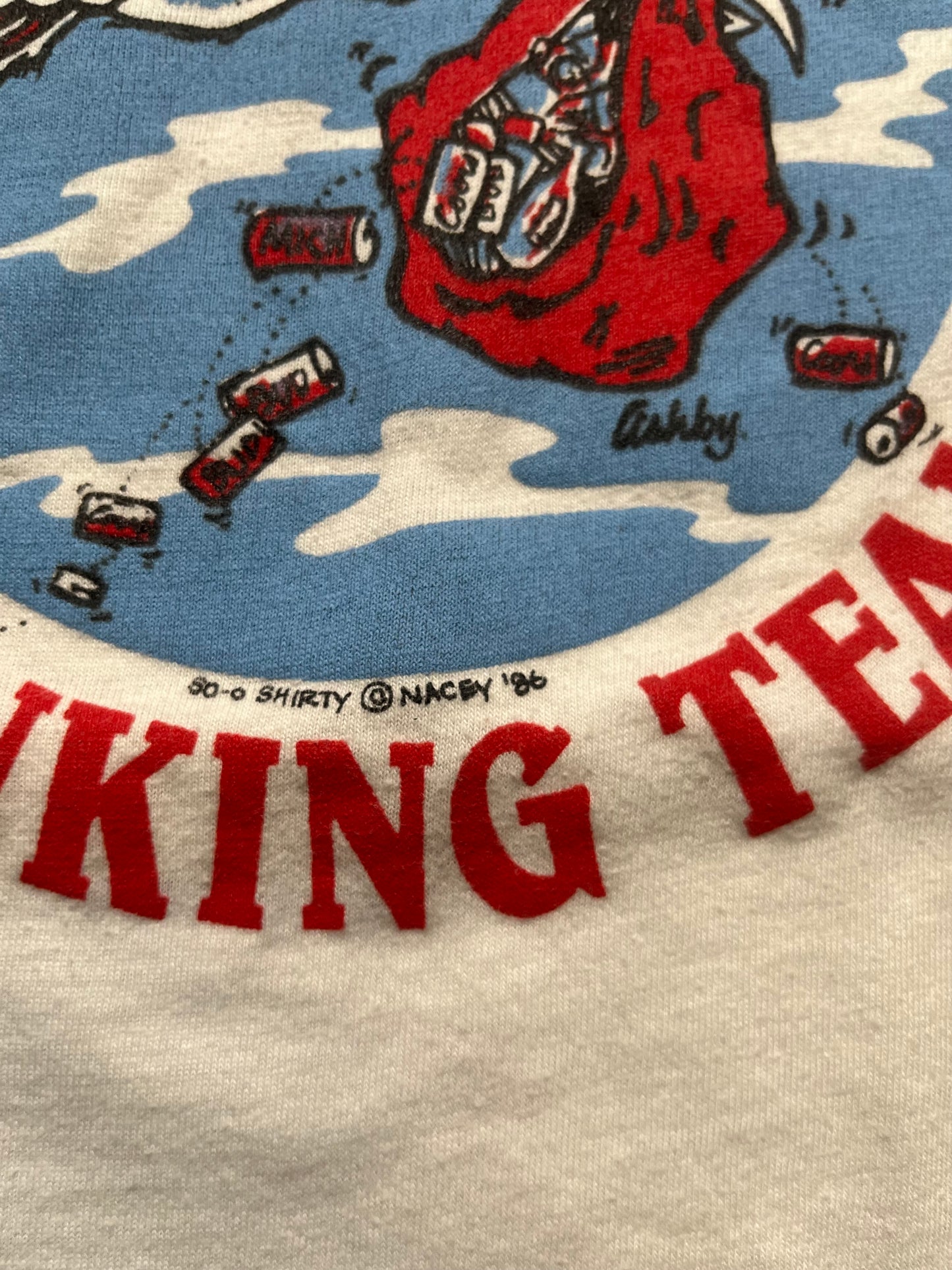 1986 Stork Drinking Club Ringer Tee