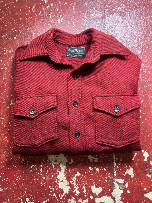 50s Kirsch Weis Wool Red & Black Flannel