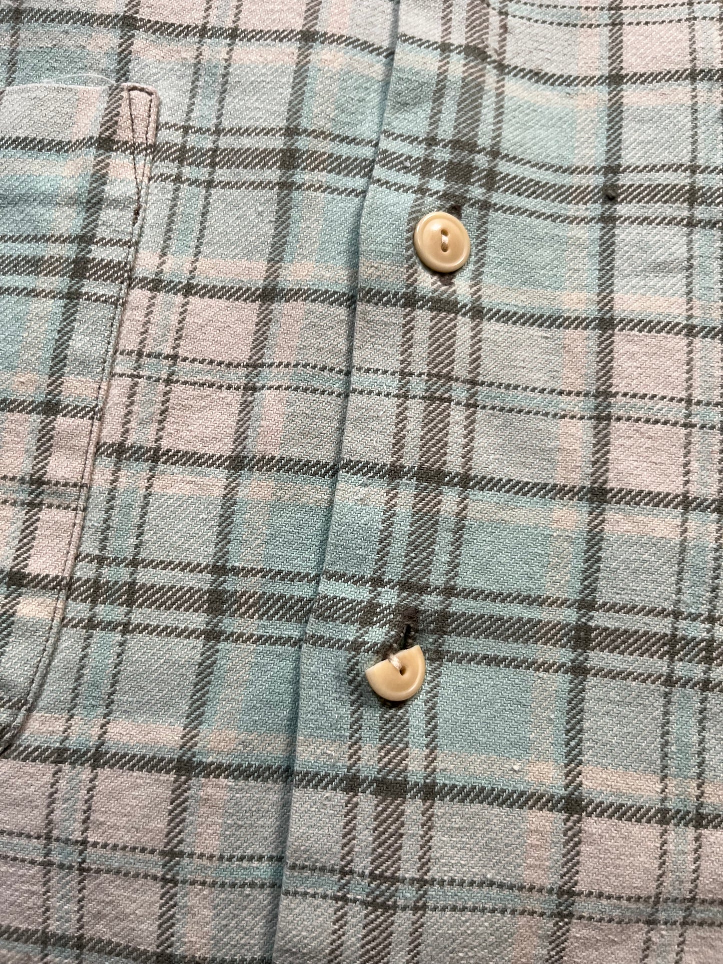 00s Double RL Green & White Flannel