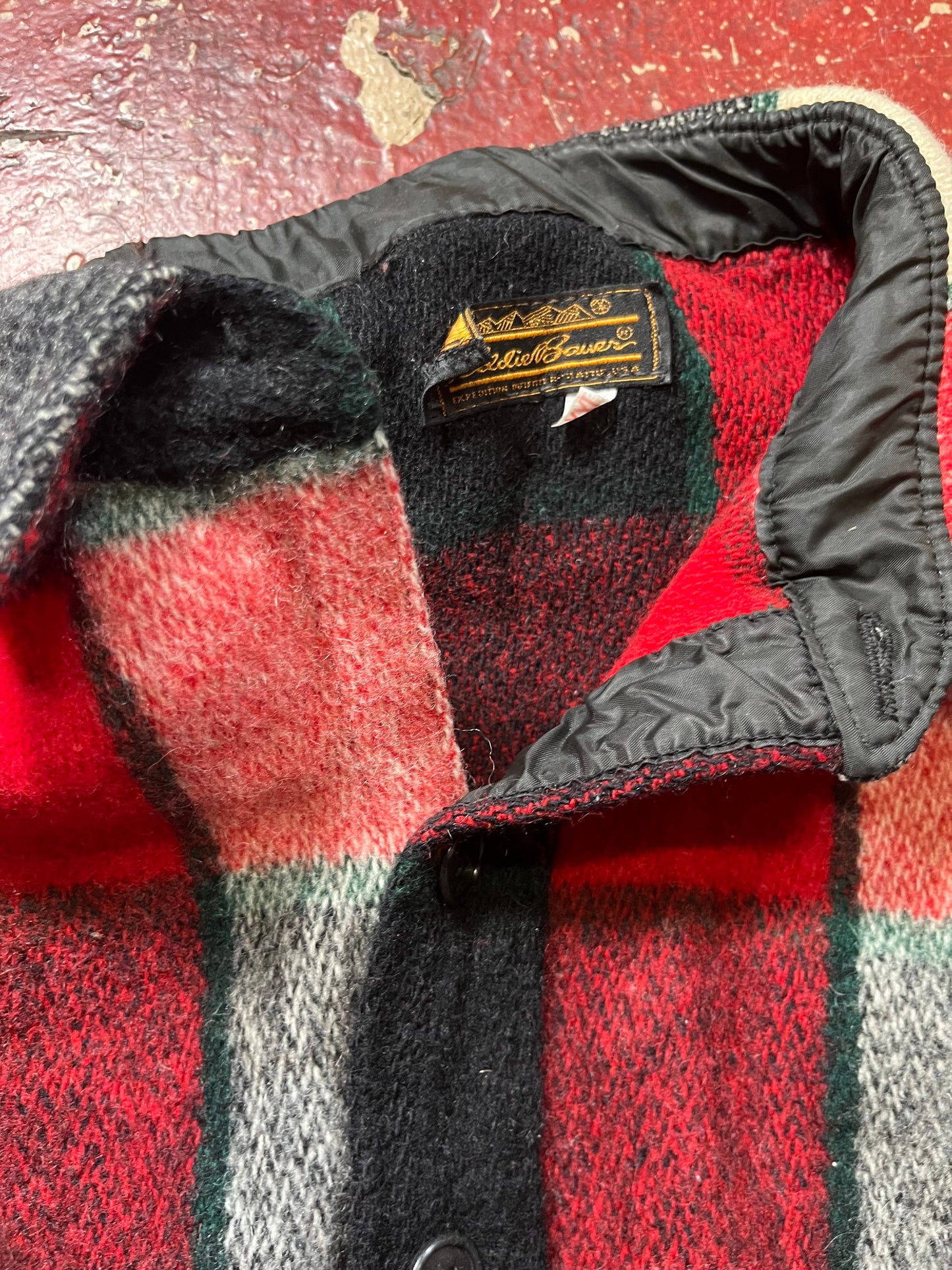 70s Eddie Bauer Wool Red & Black Flannel