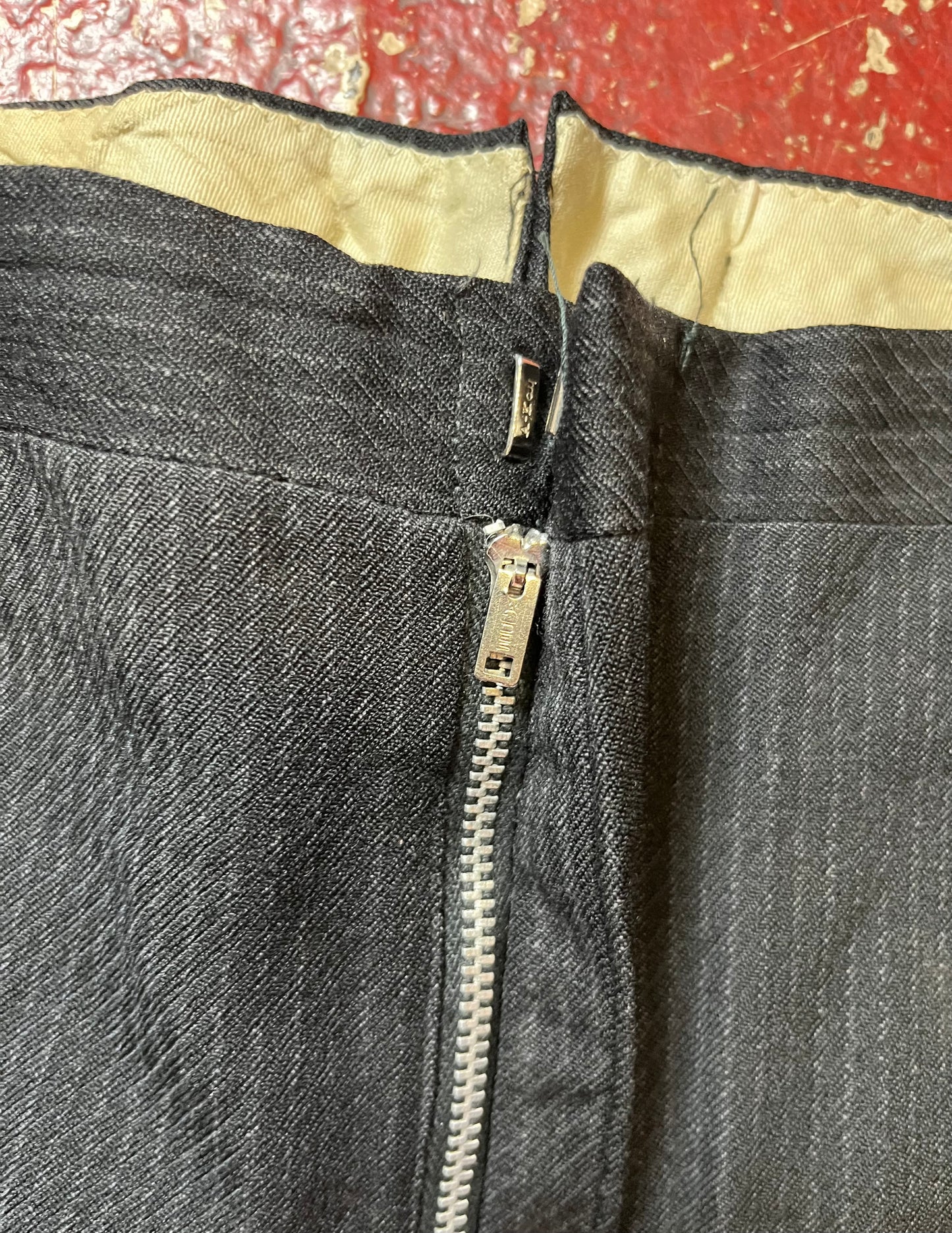 50s Black Drop Loop Pants