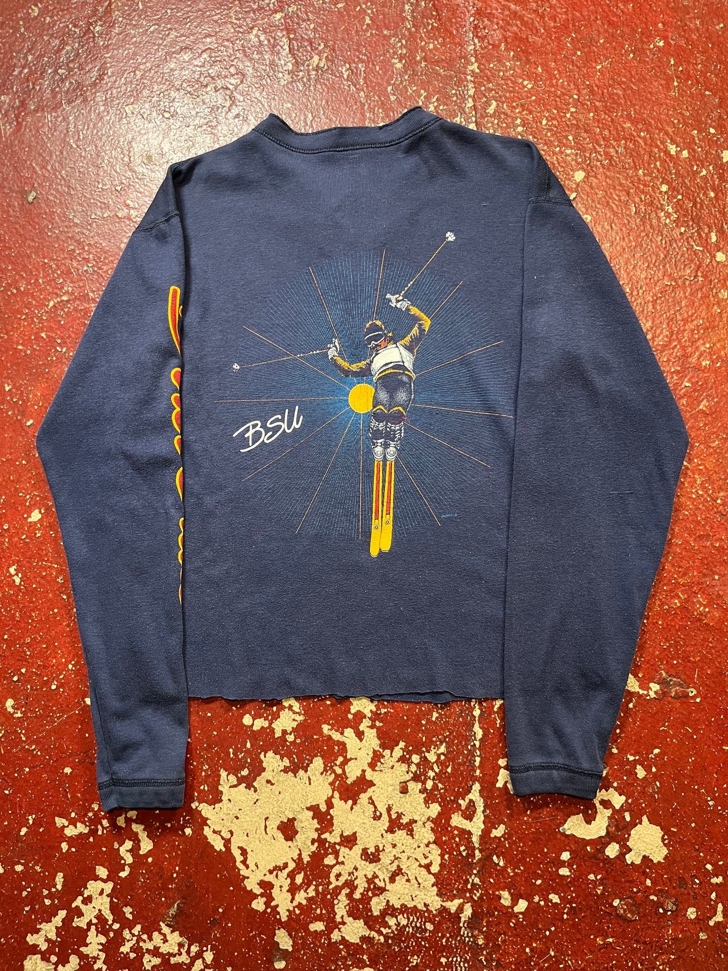 80s Boise State Ski Henley