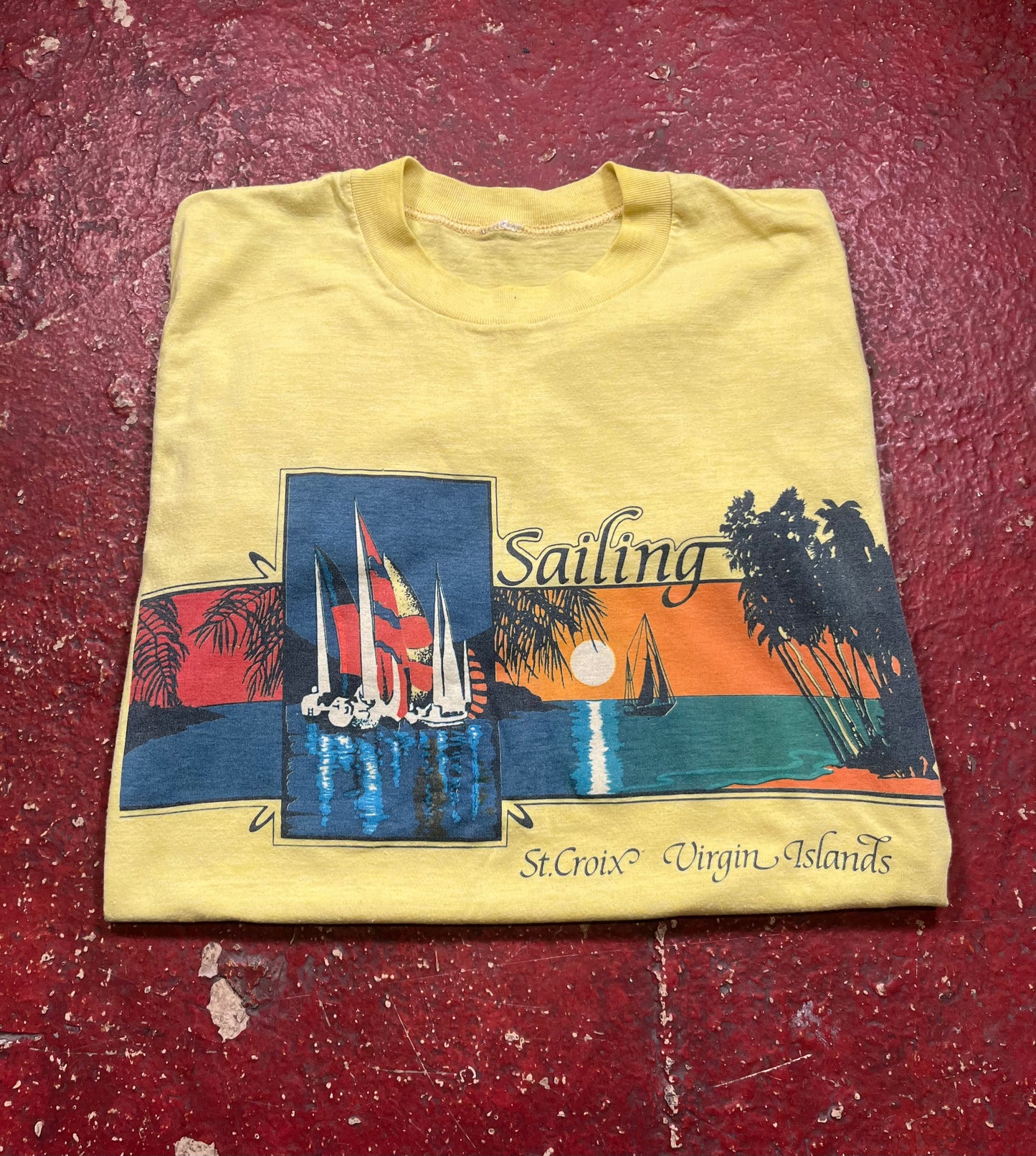 80s Sailing Virgin Islands Tee