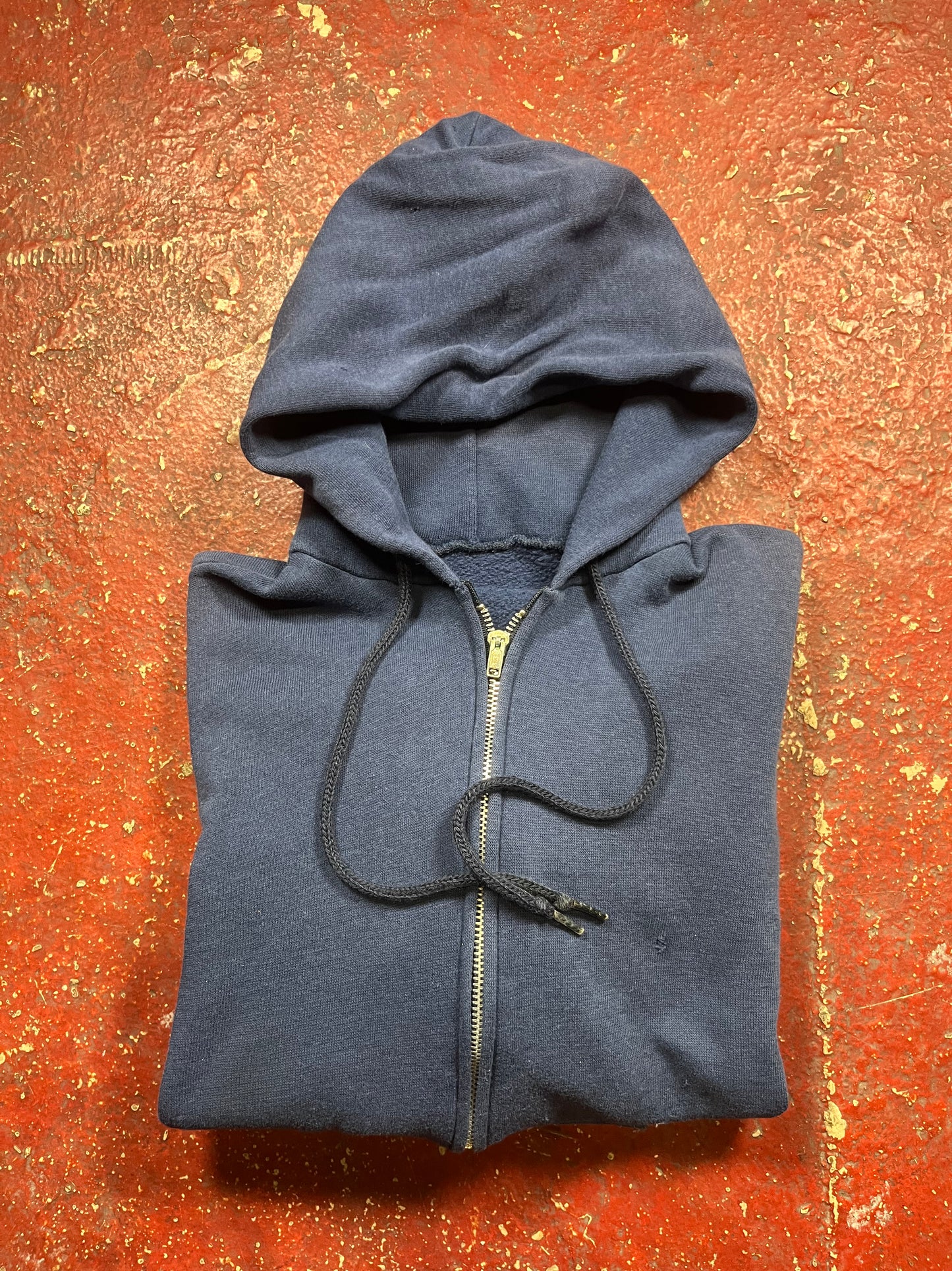 80s Blue Zip Up Hoodie