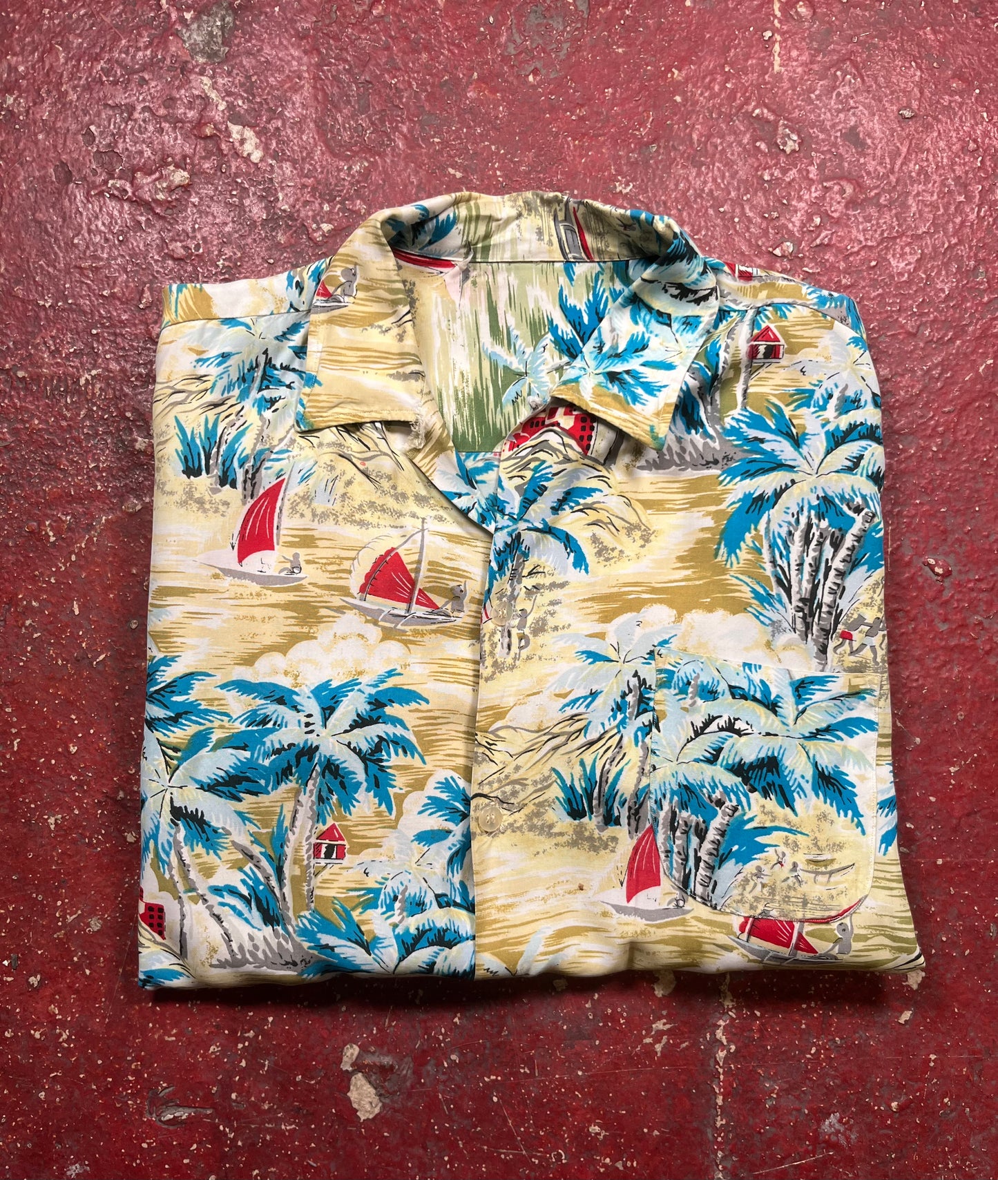 50s Hawaiian Rayon Shirt