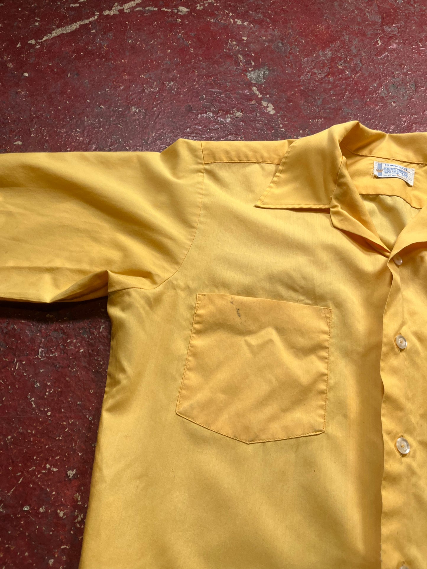 60s Towncraft Loop Collar Short Sleeve Button Up