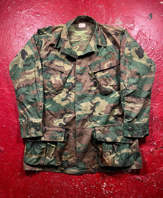 60s Slant Pocket Camo Long Sleeve Botton Up