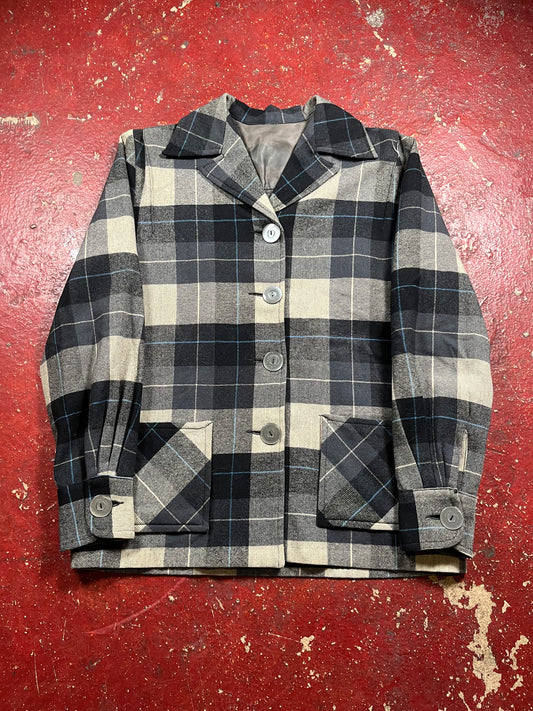 60s Wool Four Button Up Long Sleeve