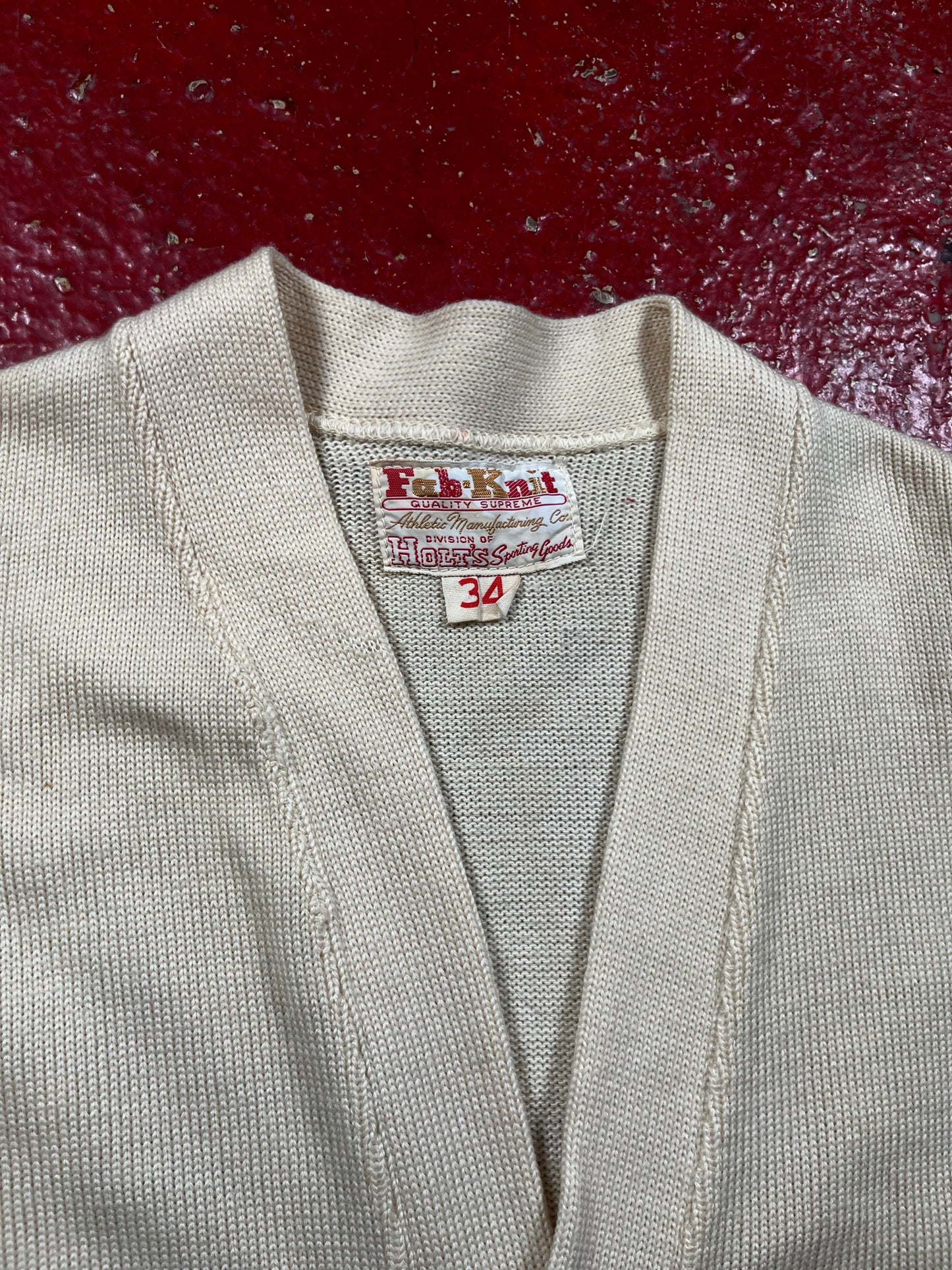60s Holts “K” Wool Cardigan
