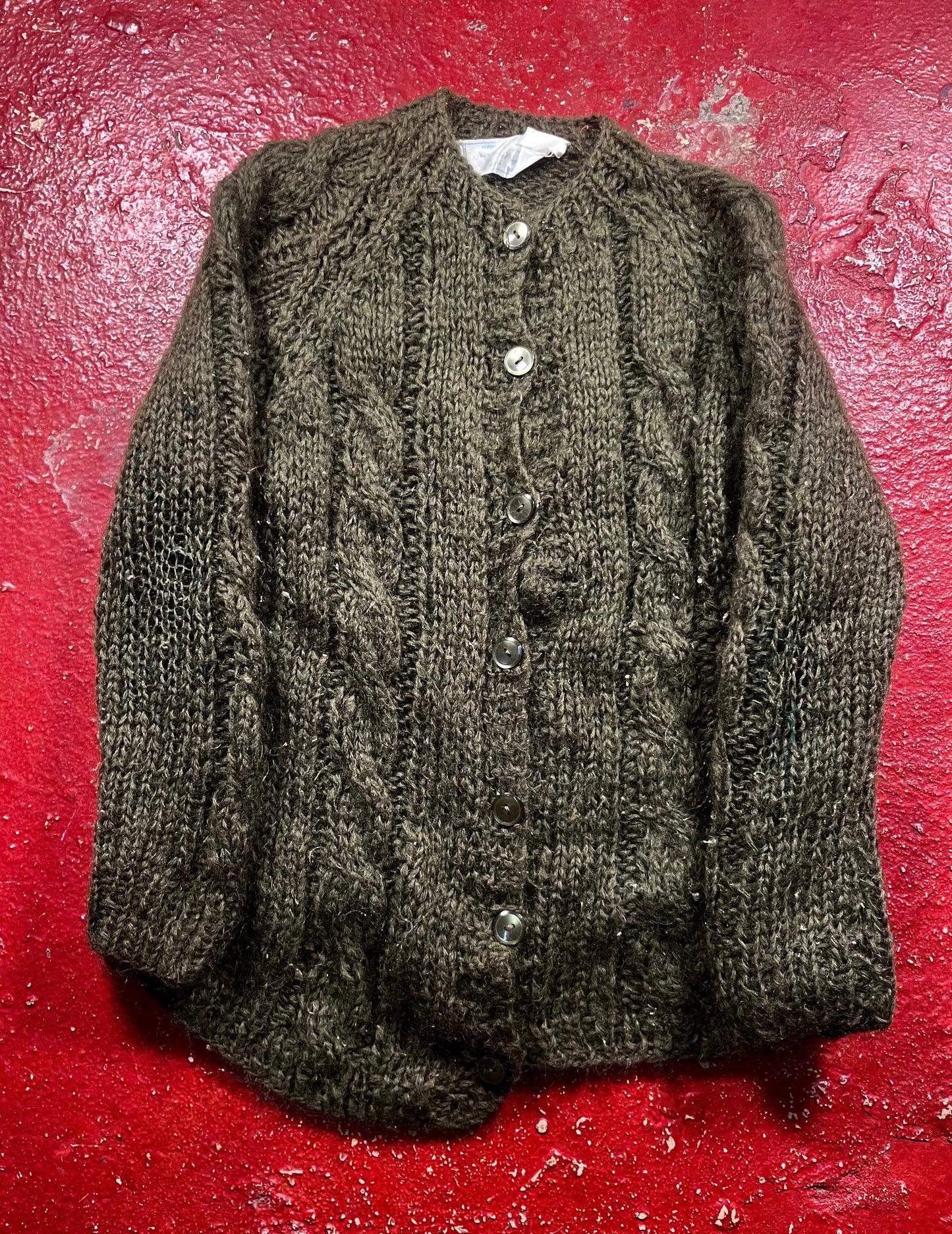 60s/70s Mohair Button Up Sweater (20% Mohair)