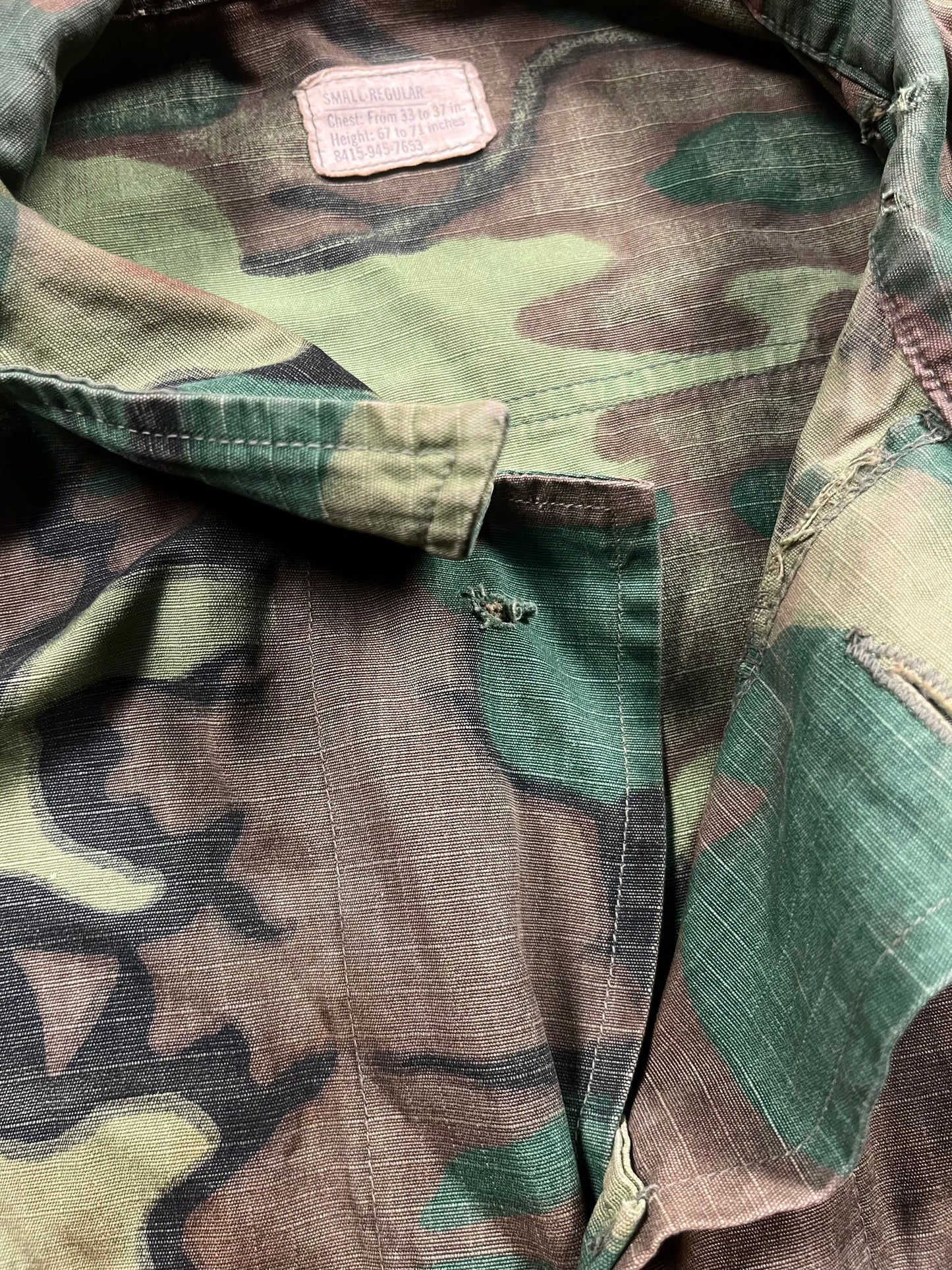 60s Slant Pocket Camo Long Sleeve Botton Up